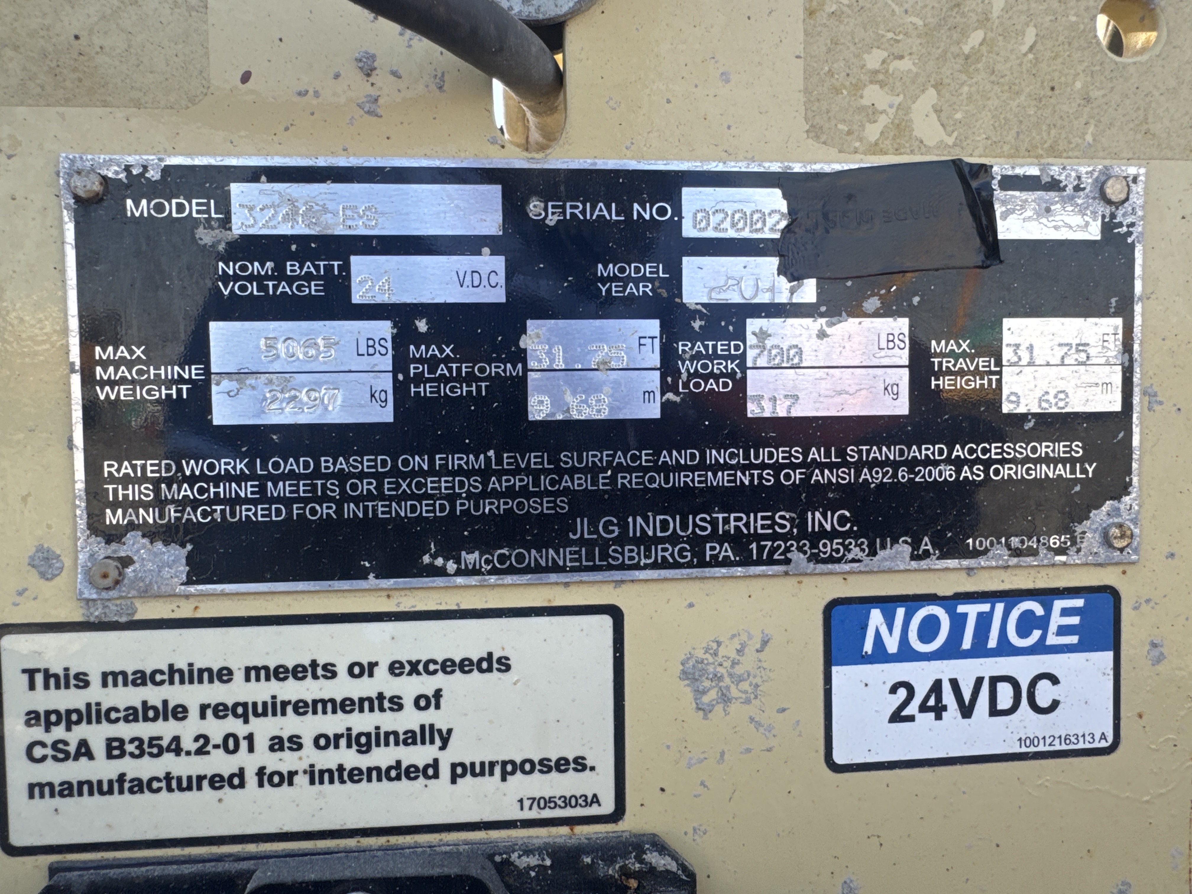 SLA-020-JLG-3246ES-Scissor-lifts-inspection-General-Serial-number-3