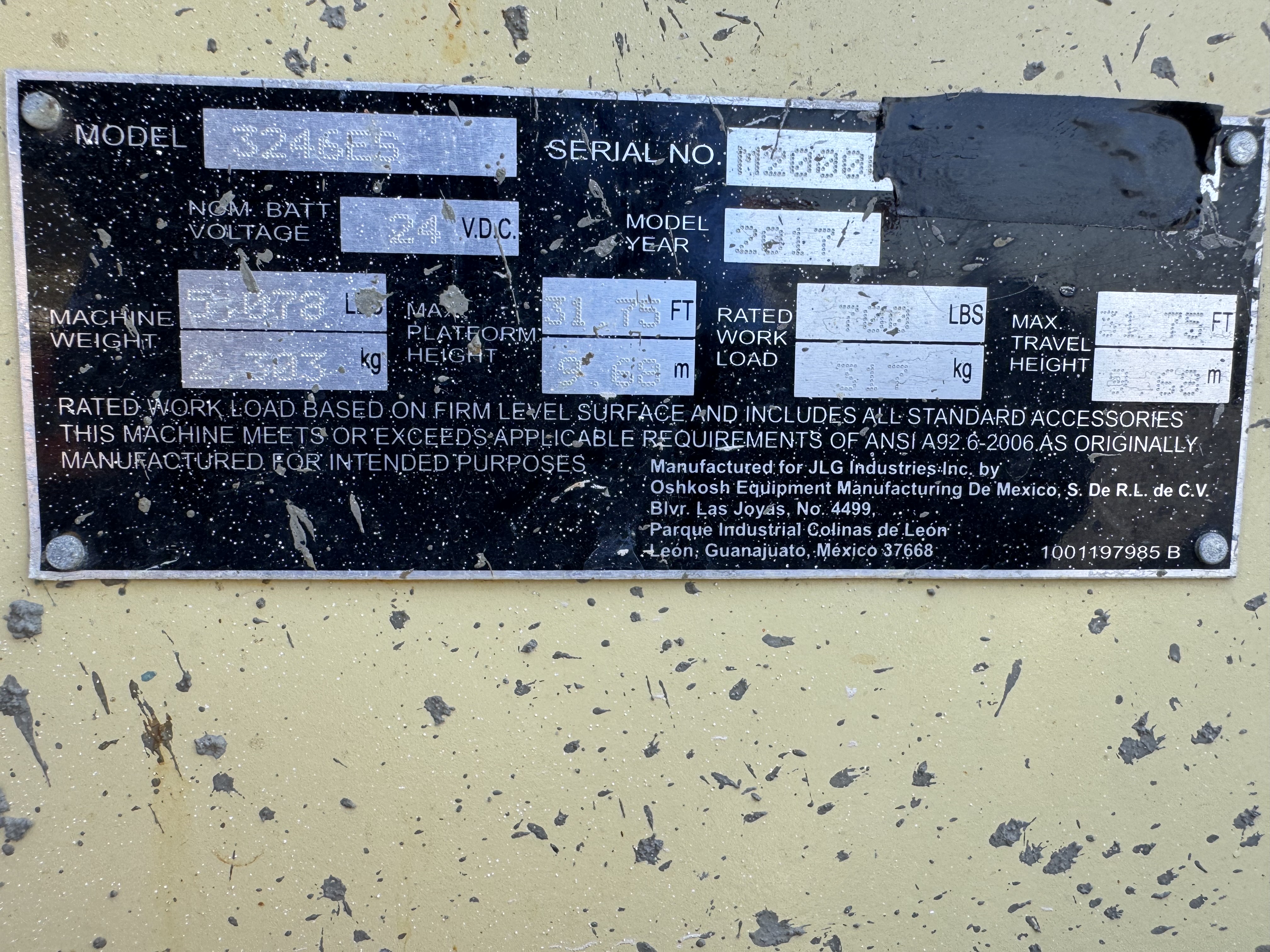 SLA-023-JLG-3246ES-Scissor-lifts-inspection-General-Serial-number-1