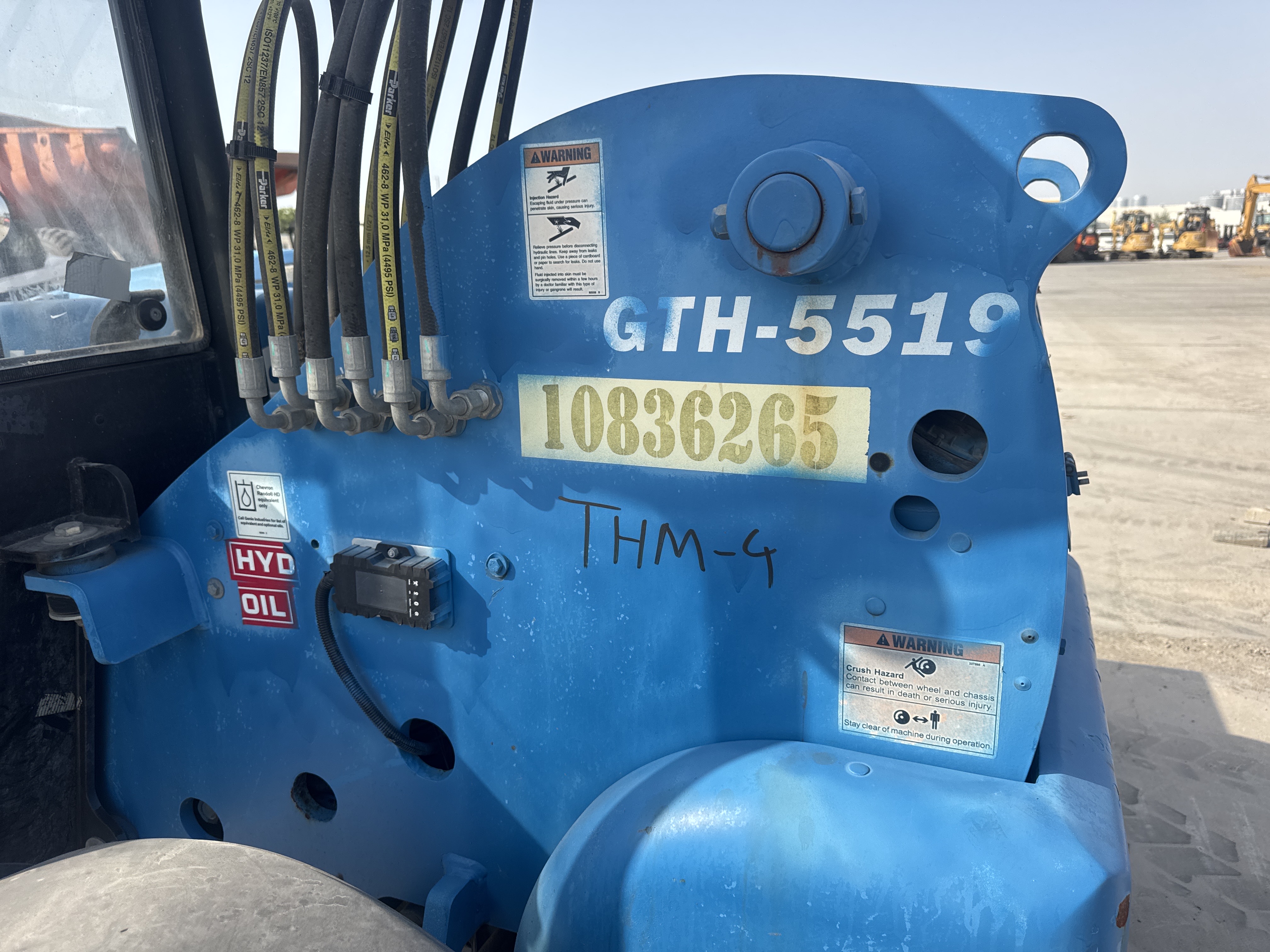 THM-004-جيني-GTH-5519-رافعات-تلسكوبية-فحص-الهيكل-إطار-الذراع-1
