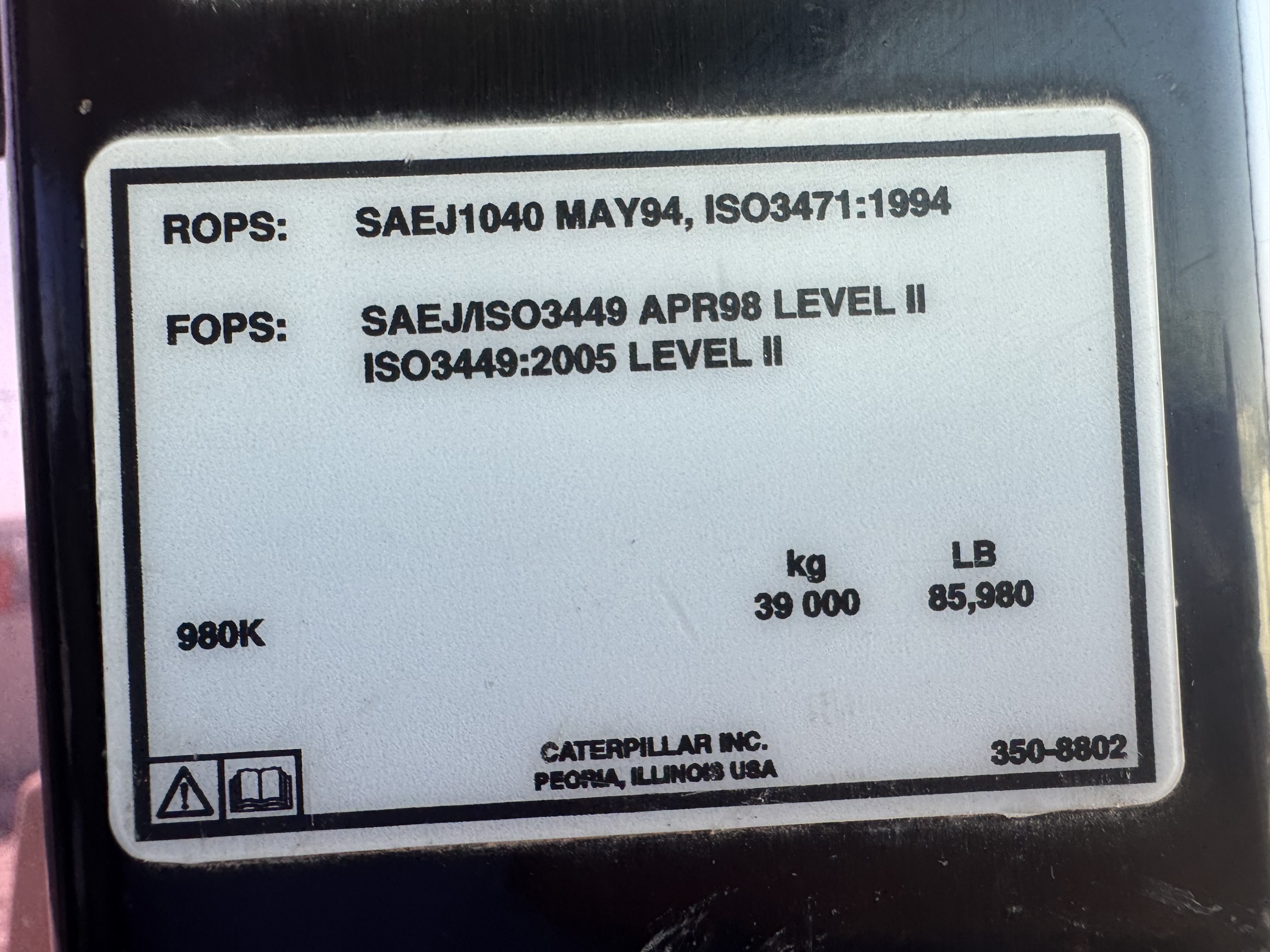WHL-014-Cat-980K-Wheel-loaders-inspection-Safety-Rollover-protective-structure-(ROPS-/-FOPS)-1