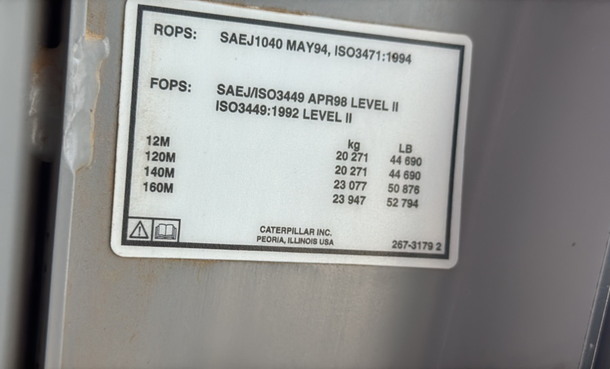 MGG-004-كاتربيلر-140M-VHP-Plus-كريدرات-فحص-الأمان-هيكل-الحماية-من-السقوط-(ROPS/FOPS)-1
