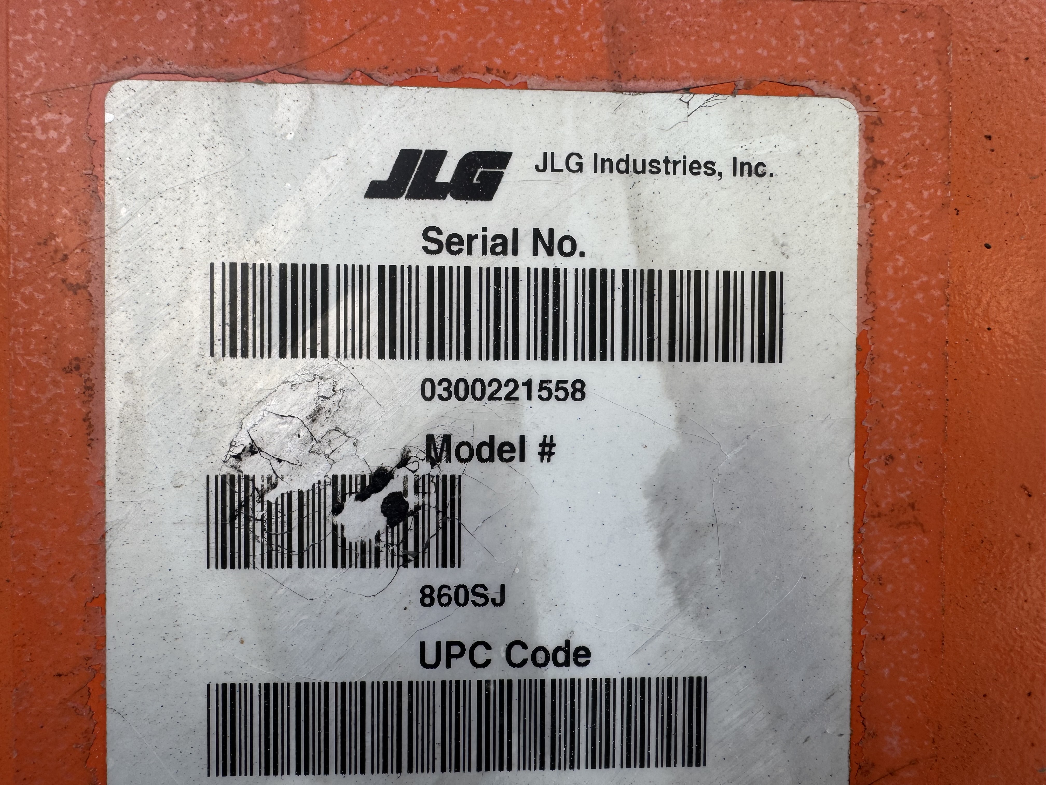 BLA-012-JLG-860SJ-Boom-lifts-inspection-General-Serial-number-1