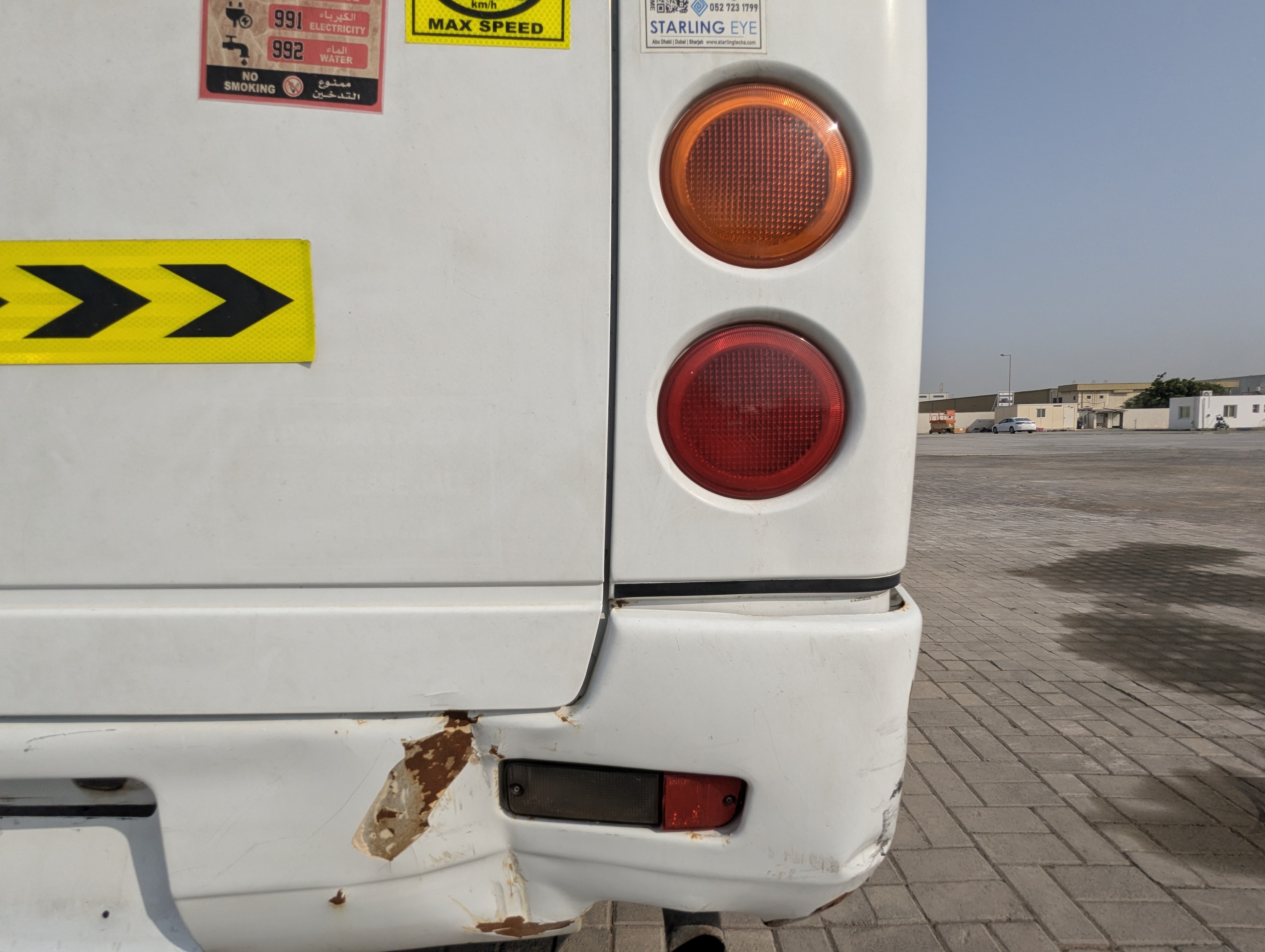TBV-001-Mitsubishi-Fuso-Roza-Buses-inspection-Exterior-Rear-bumper-1