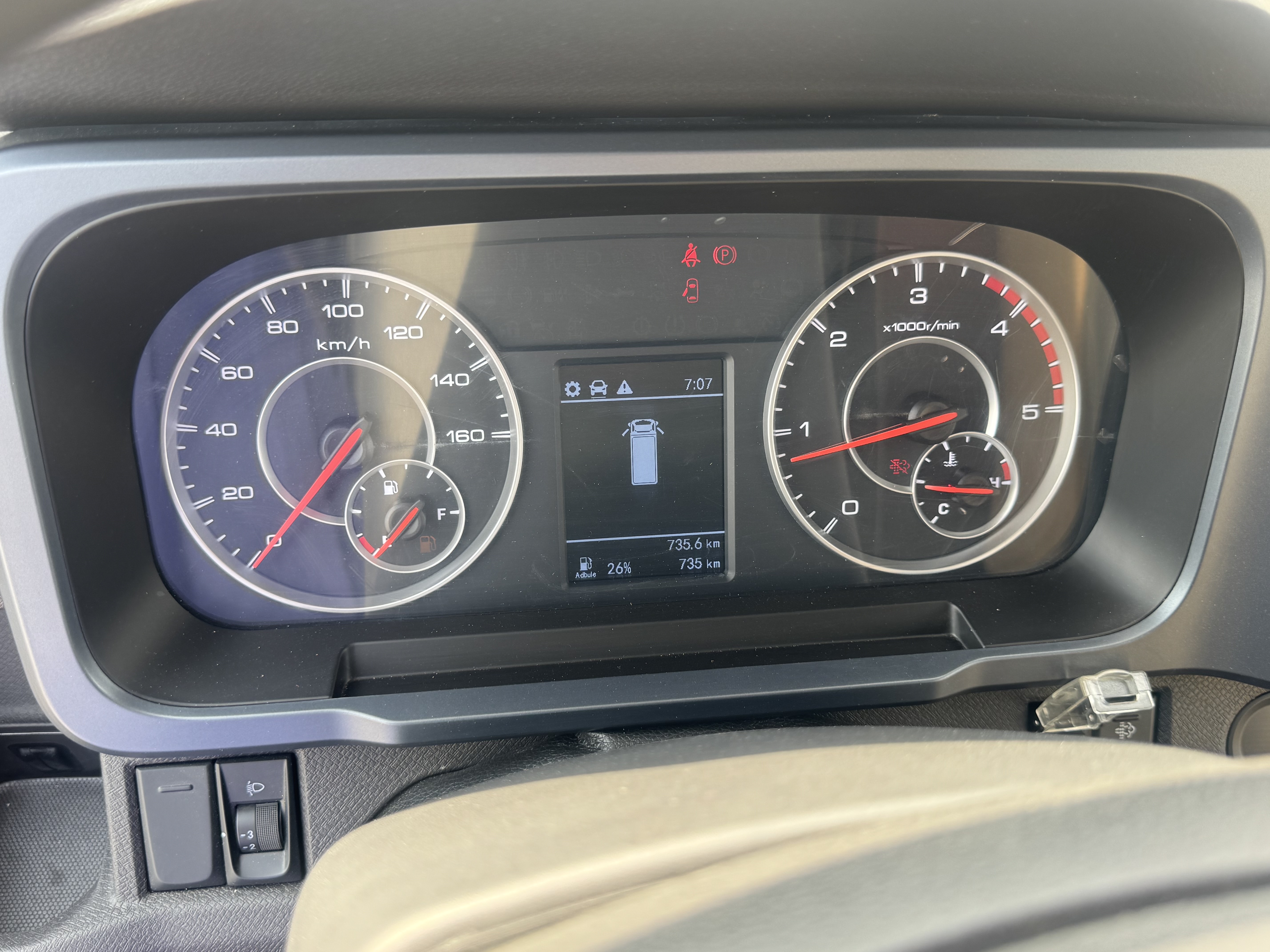 TMA-003-XCMG-GKS285-Truck-mounted-boom-lifts-inspection-Cabin-Instrument-cluster-1