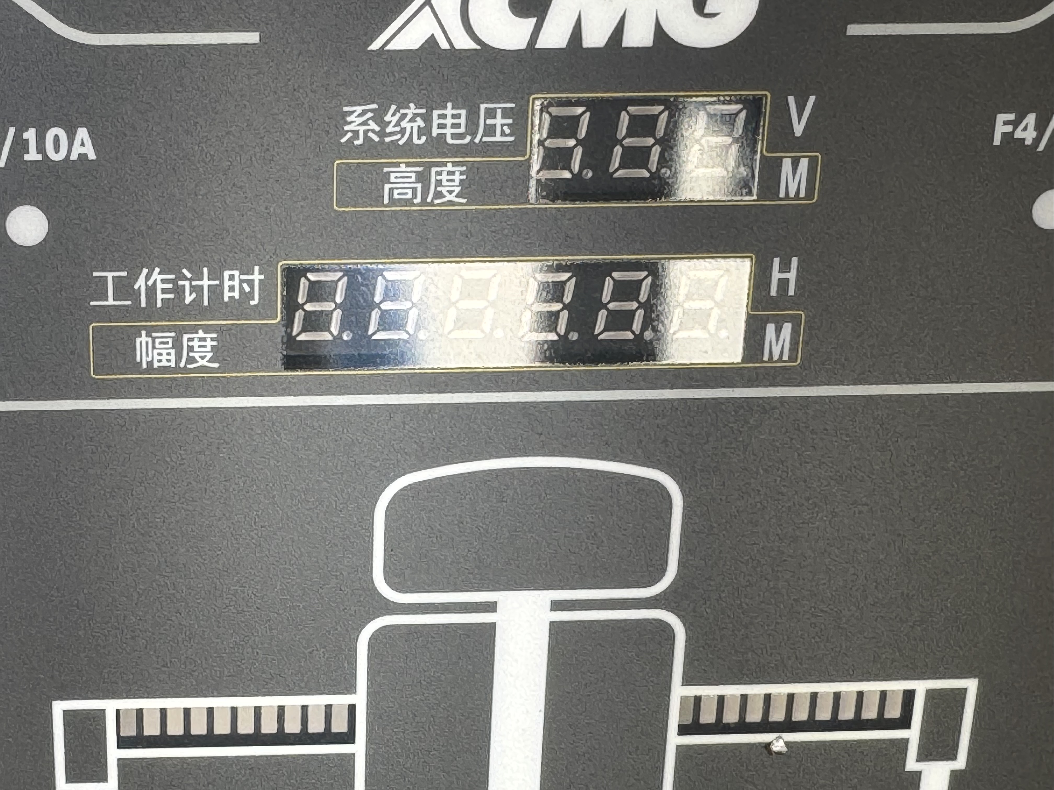 TMA-003-XCMG-GKS285-Truck-mounted-boom-lifts-inspection-Electronics-Instrument-cluster-1