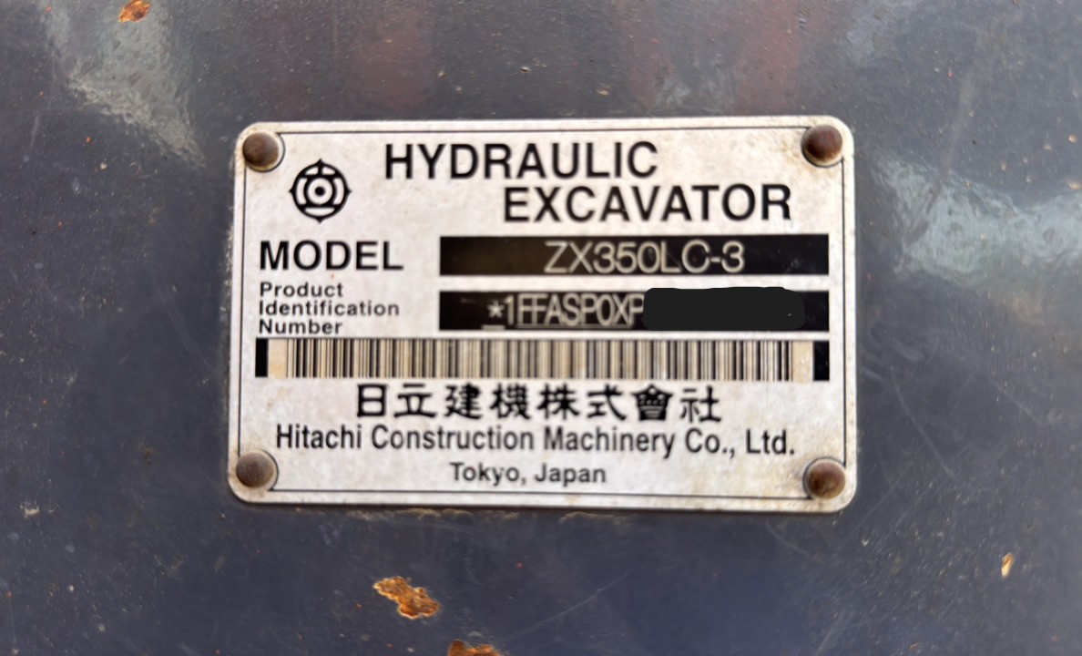 MDX-026-Hitachi-ZX350LC-3-Medium-excavators-inspection-General-Serial-number-2