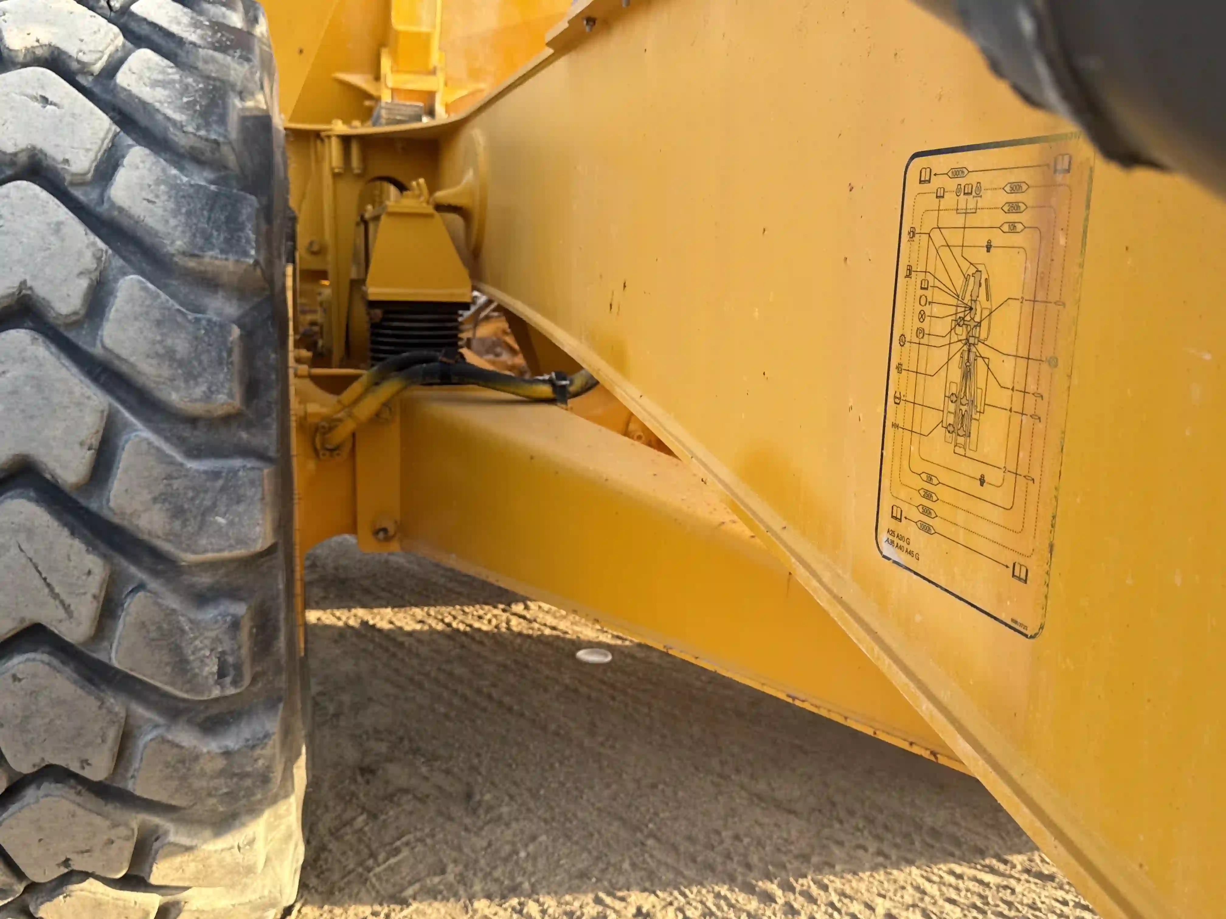 ADT-002-Volvo-A40G-articulated-dump-truck-inspection-chassis-frame-condition-1