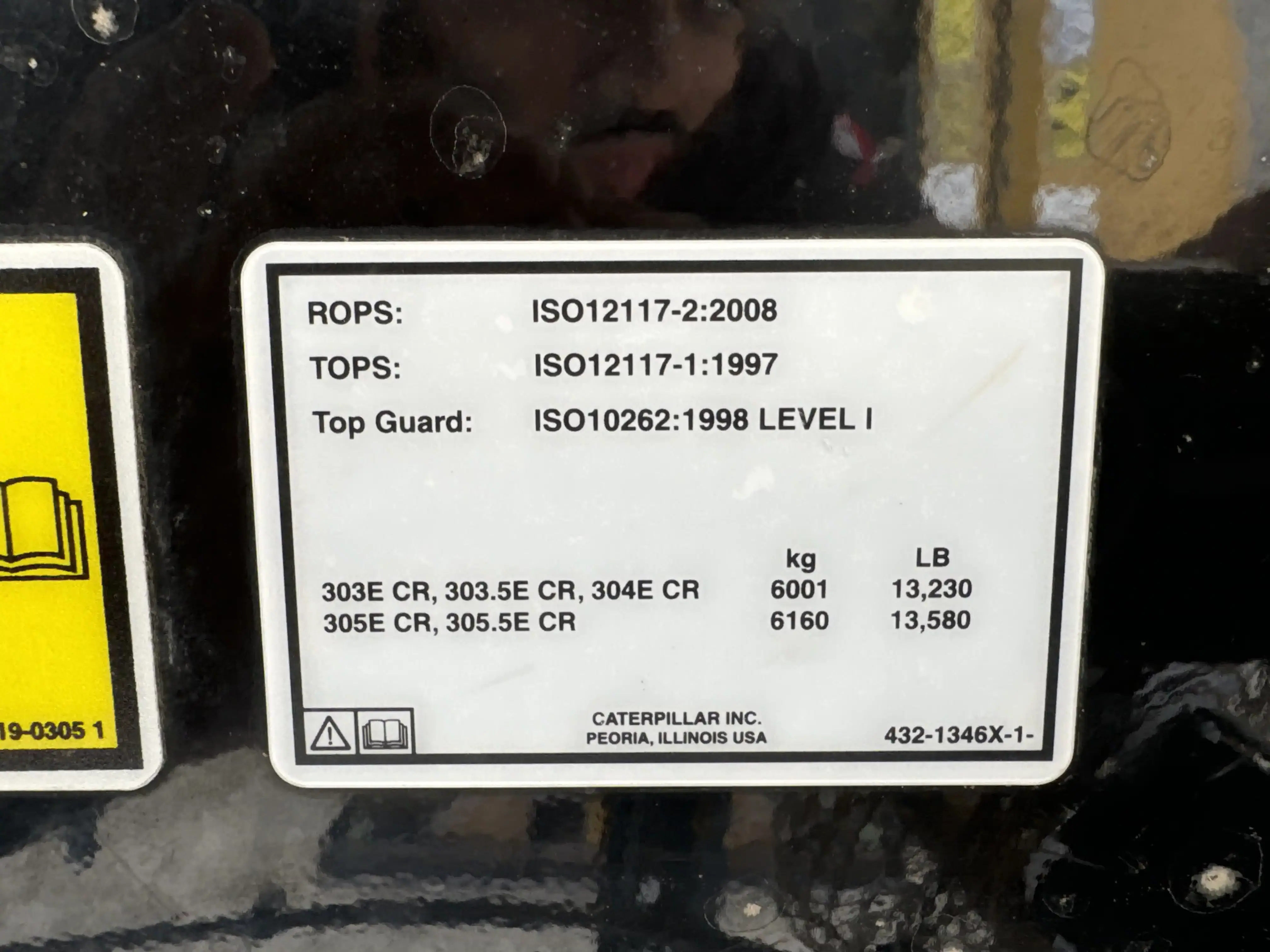 MNX-002-Cat-303E-mini-excavator-inspection-safety-rollover-protective-structure-ROPS-FOPS-2
