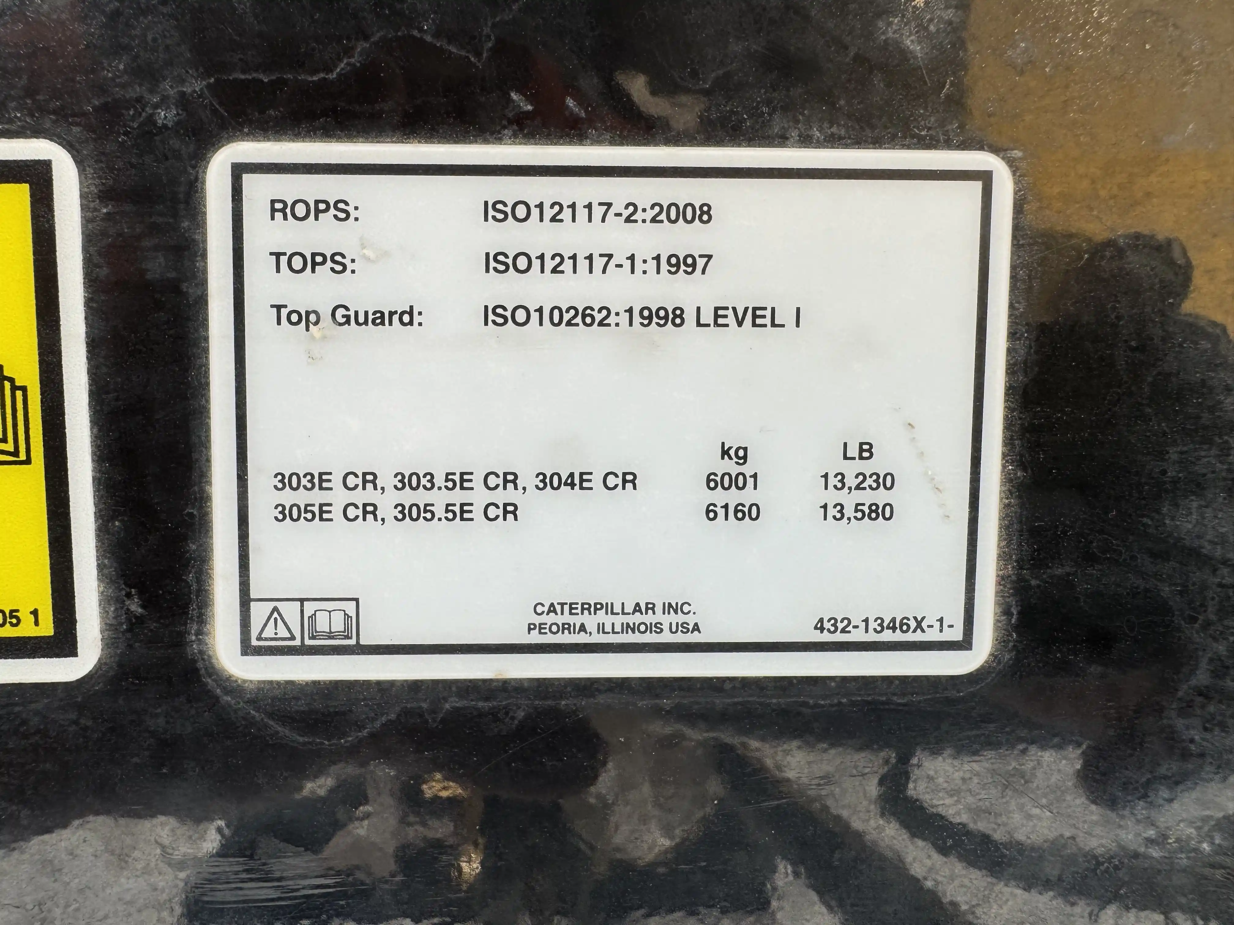 MNX-001-Cat-303E-mini-excavator-inspection-safety-rollover-protective-structure-ROPS-FOPS-1