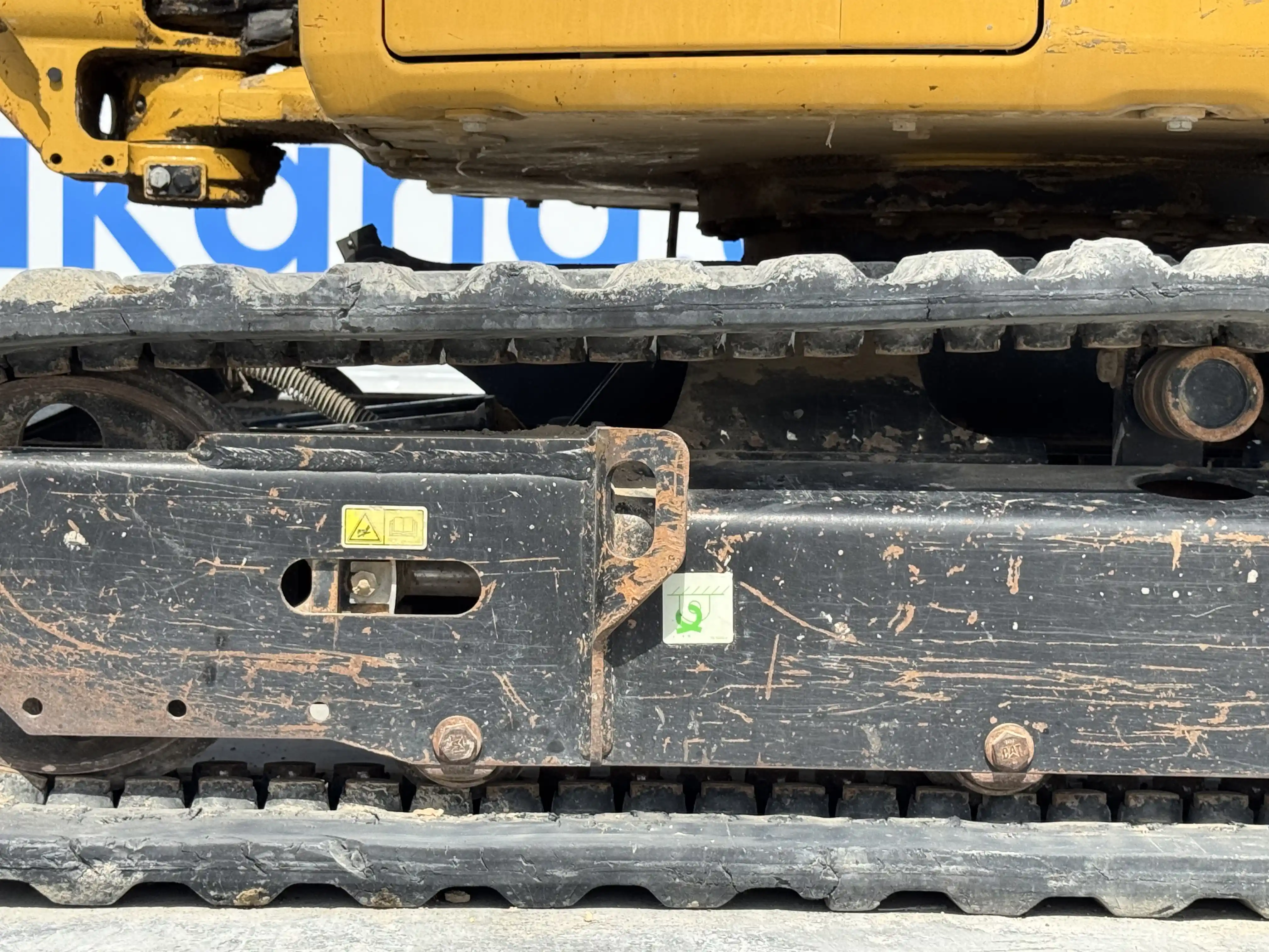 MNX-001-Cat-303E-mini-excavator-inspection-undercarriage-left-track-tensioner