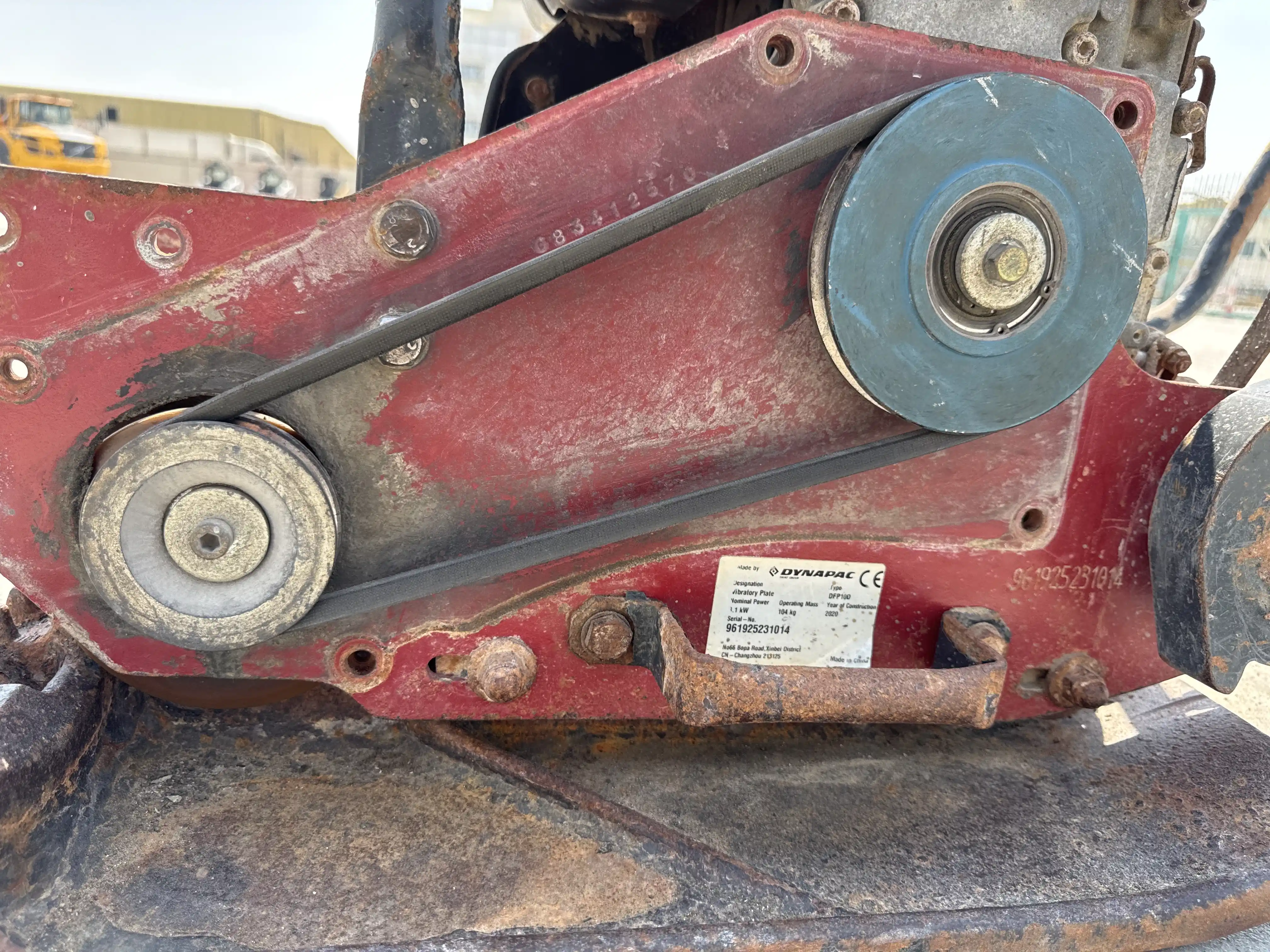 PLC-002-Dynapac-DFP10D-plate-compactor-inspection-engine-belts-3