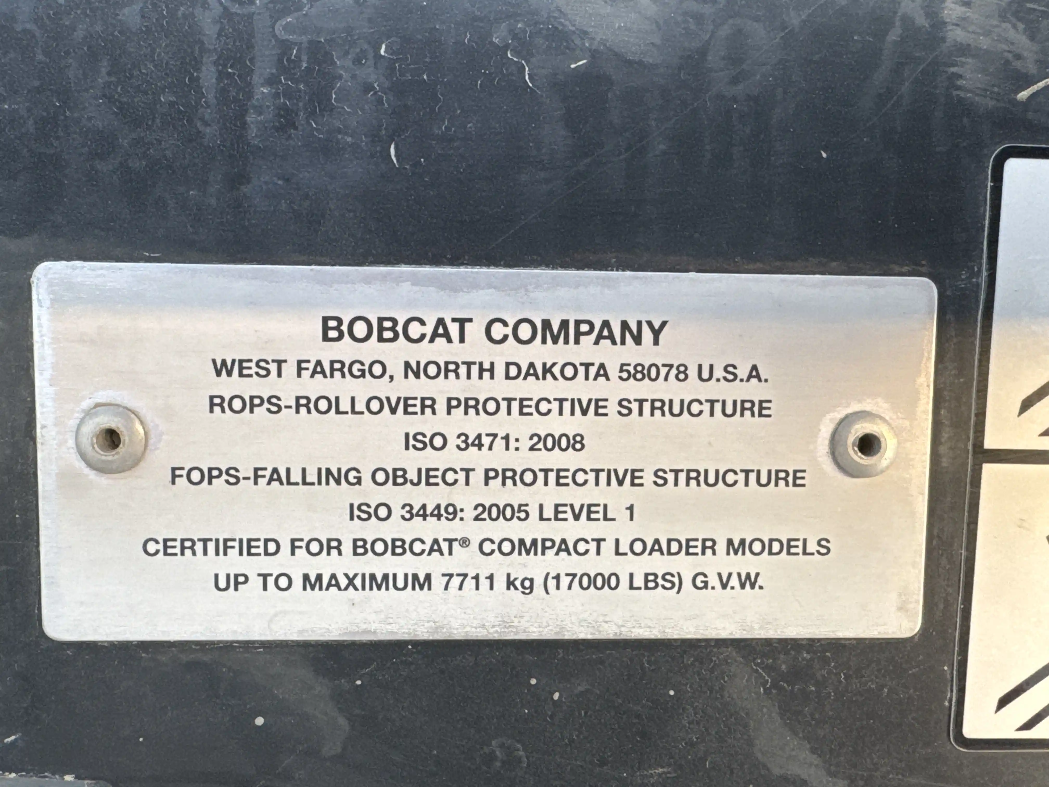 SSL-006-Bobcat-S510-skid-steer-loader-inspection-safety-rollover-protective-structure-ROPS-FOPS-3