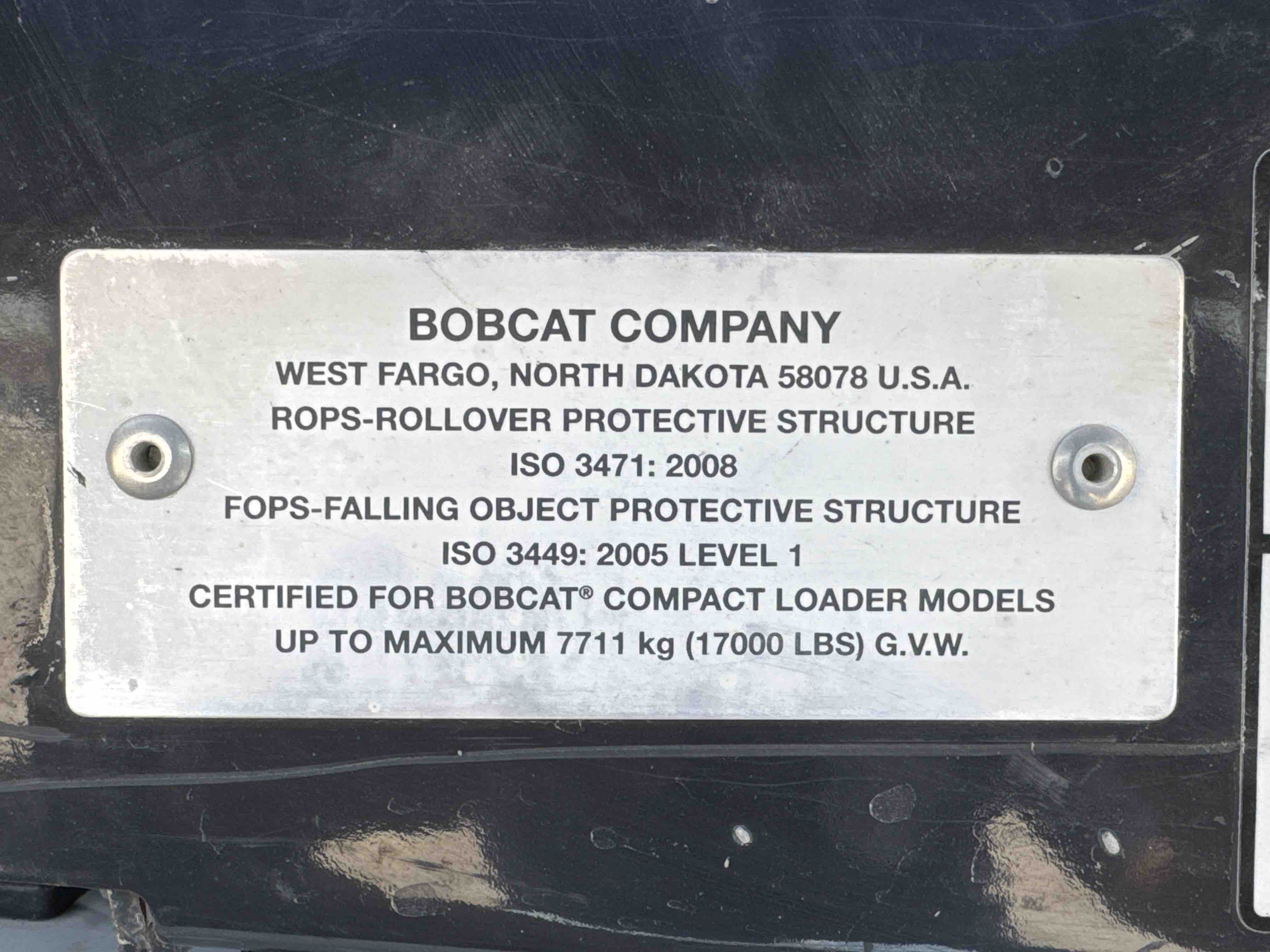 SSL-009-Bobcat-S510-skid-steer-loader-inspection-safety-rollover-protective-structure-ROPS-FOPS-1