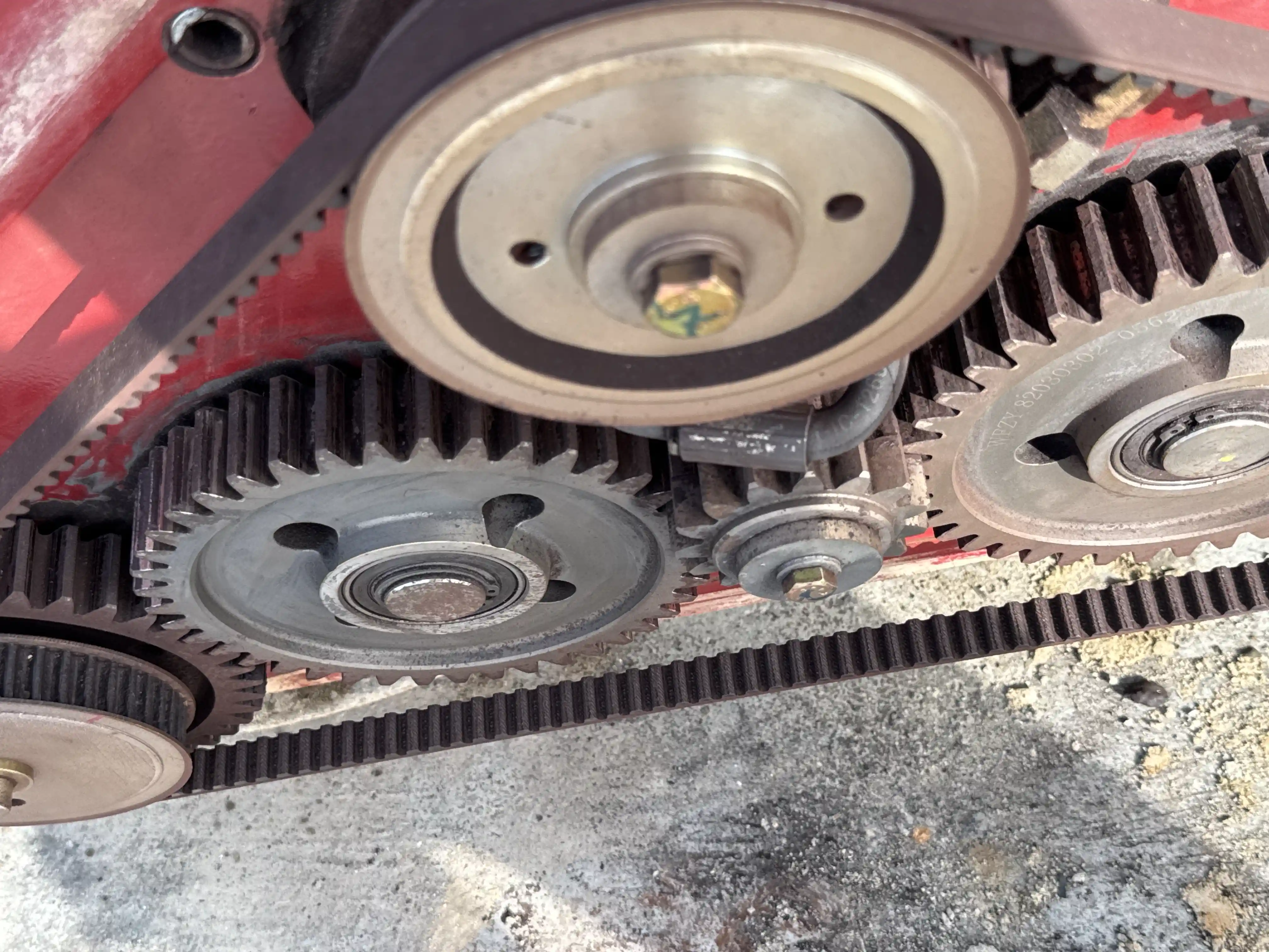 WBC-002-Dynapac-DTR75-walk-behind-compactor-inspection-engine-belts-2