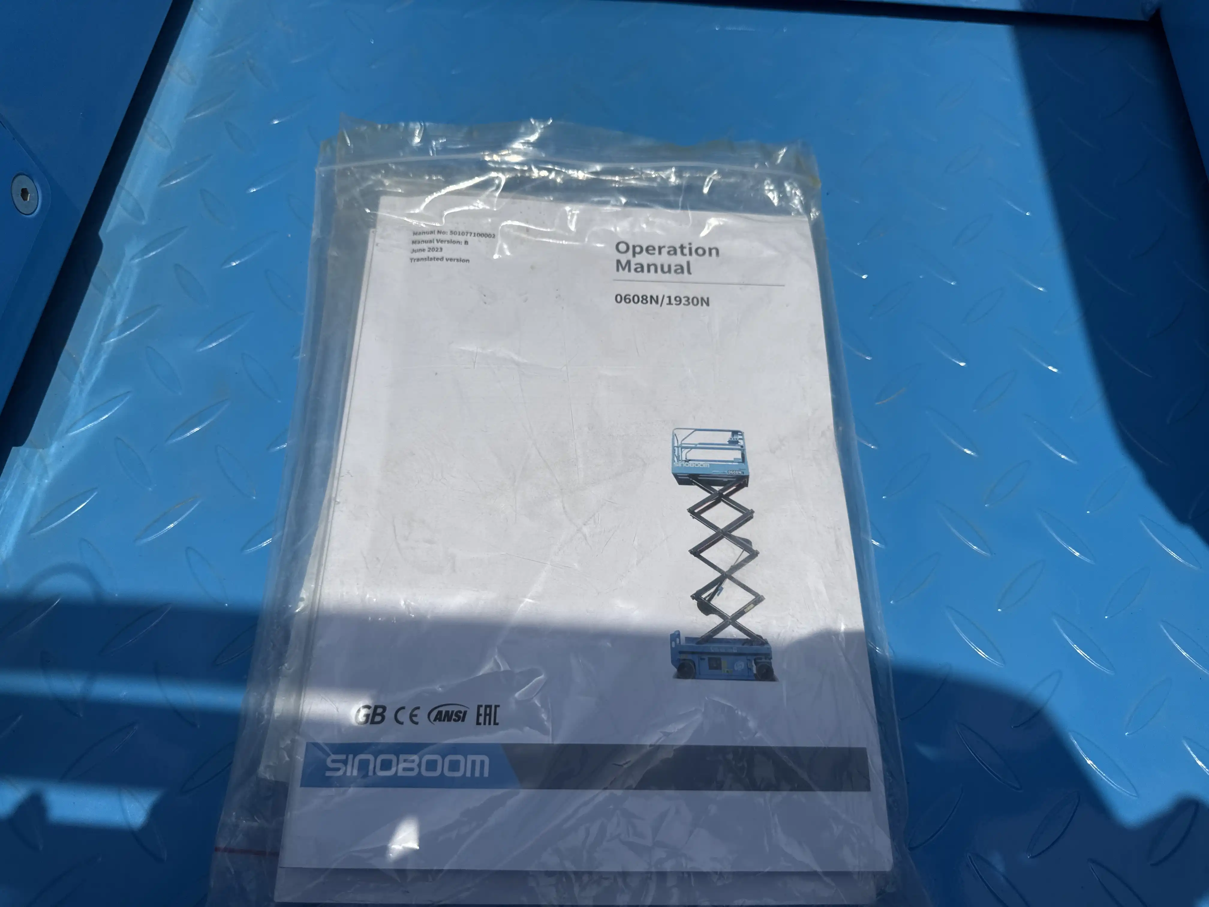 SLA-001-Sinoboom-0608N-electric-scissor-lift-inspection-safety-Manufacturer's-manual
