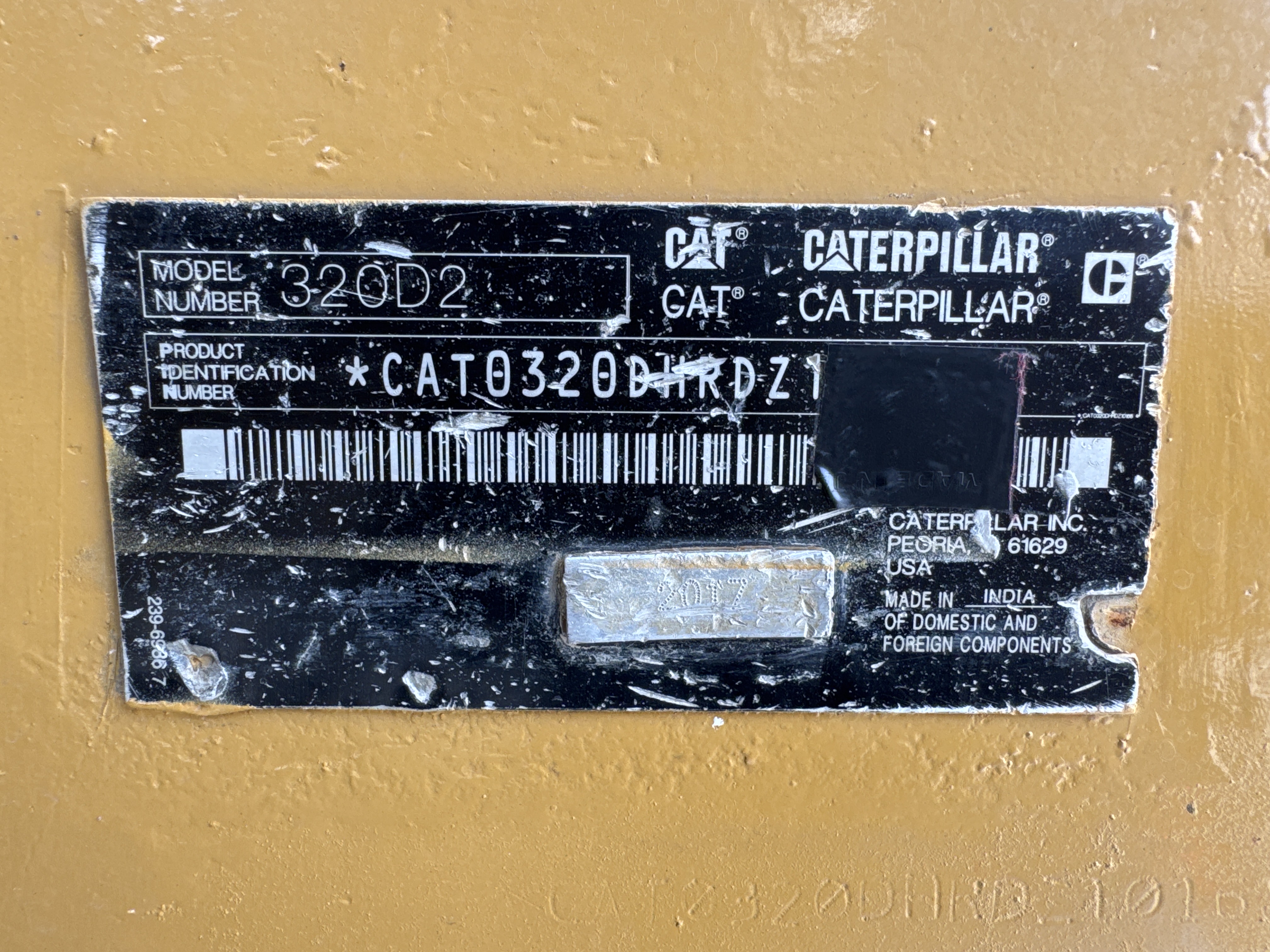 MDX-009-Cat-320D2-Medium-excavators-inspection-General-Serial-number-2
