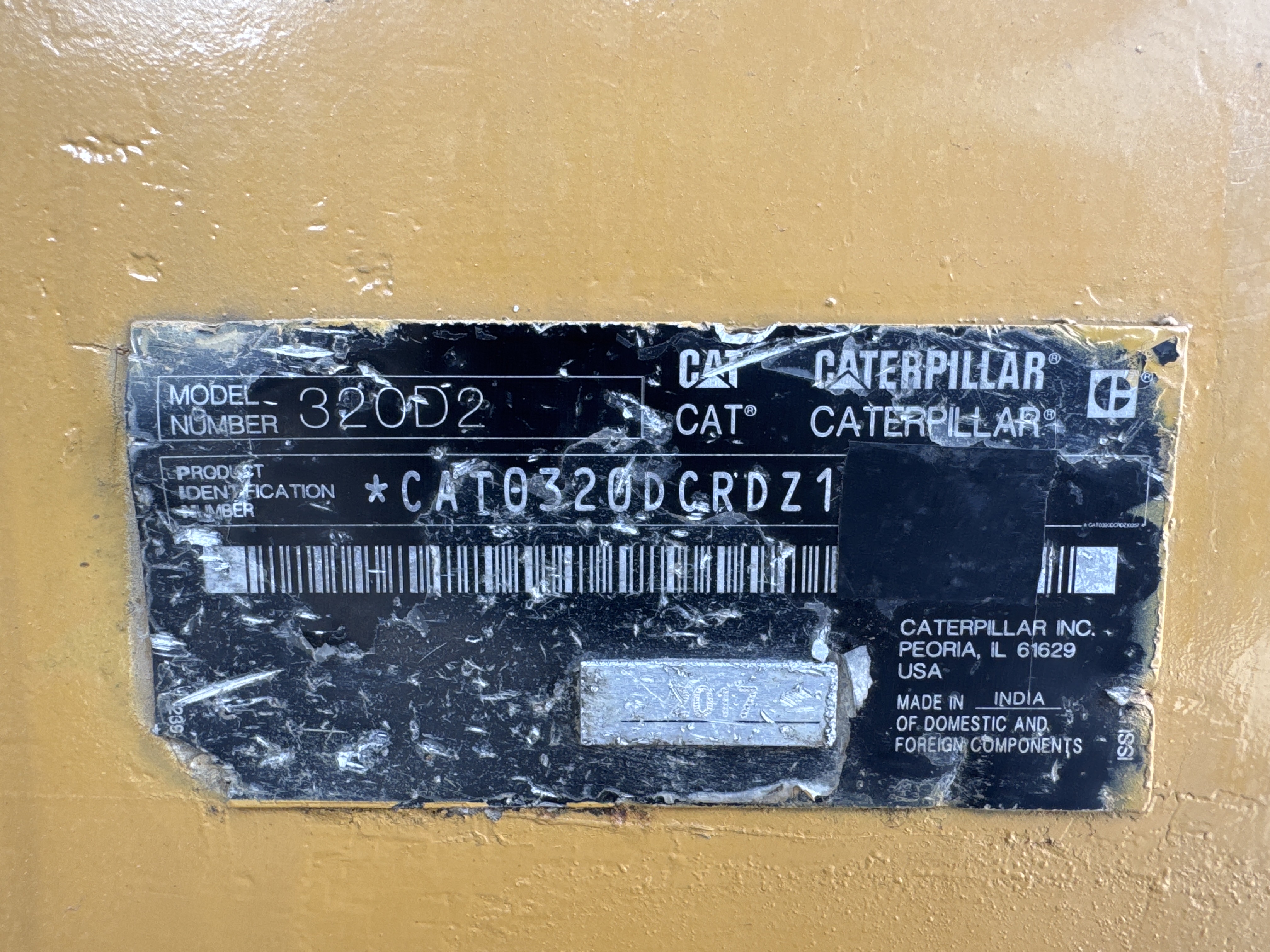 MDX-007-Cat-320D2-Medium-excavators-inspection-General-Serial-number-2