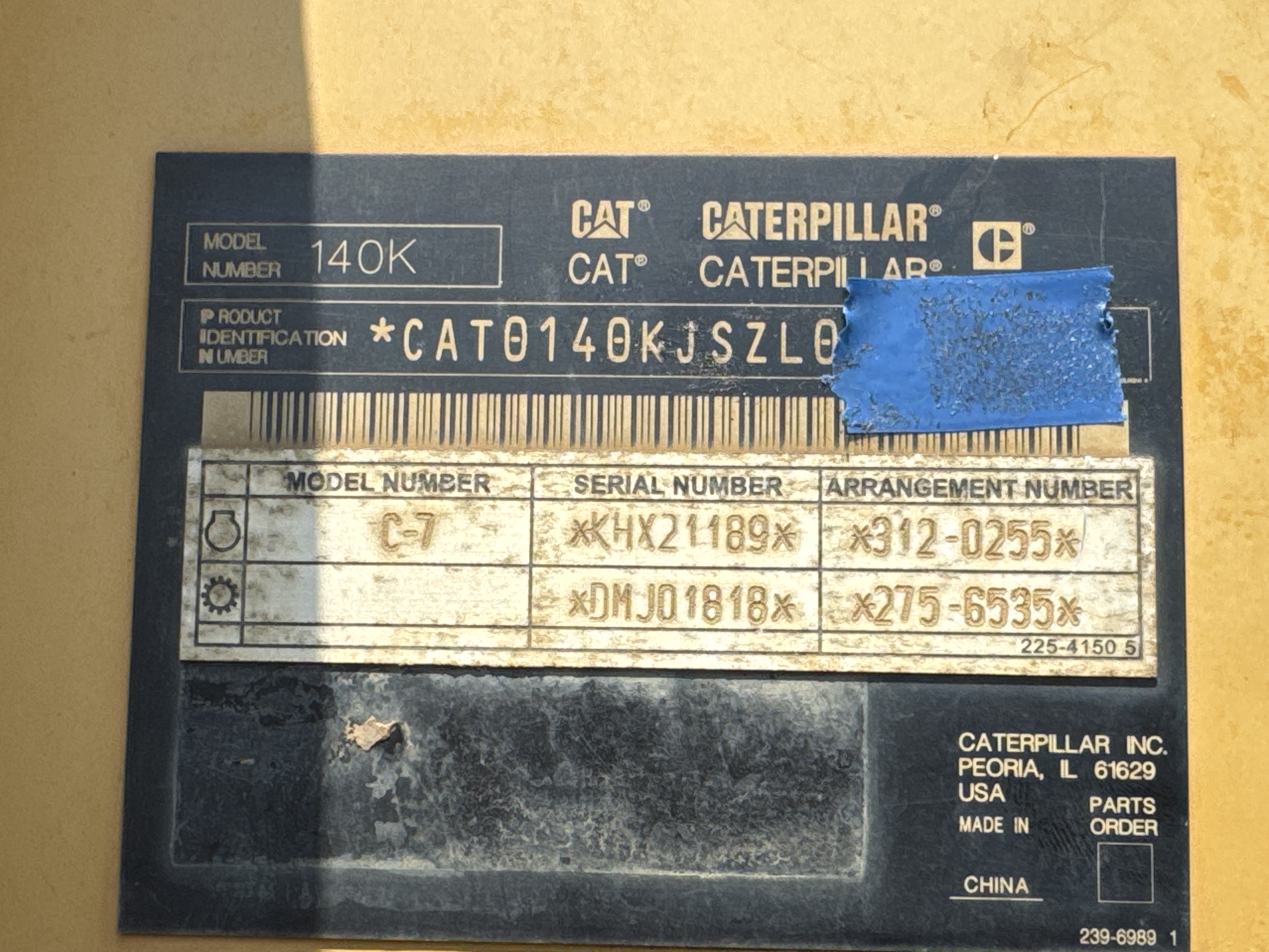 MGG-001-Cat-140K-Motor-graders-inspection-General-Serial-number-2