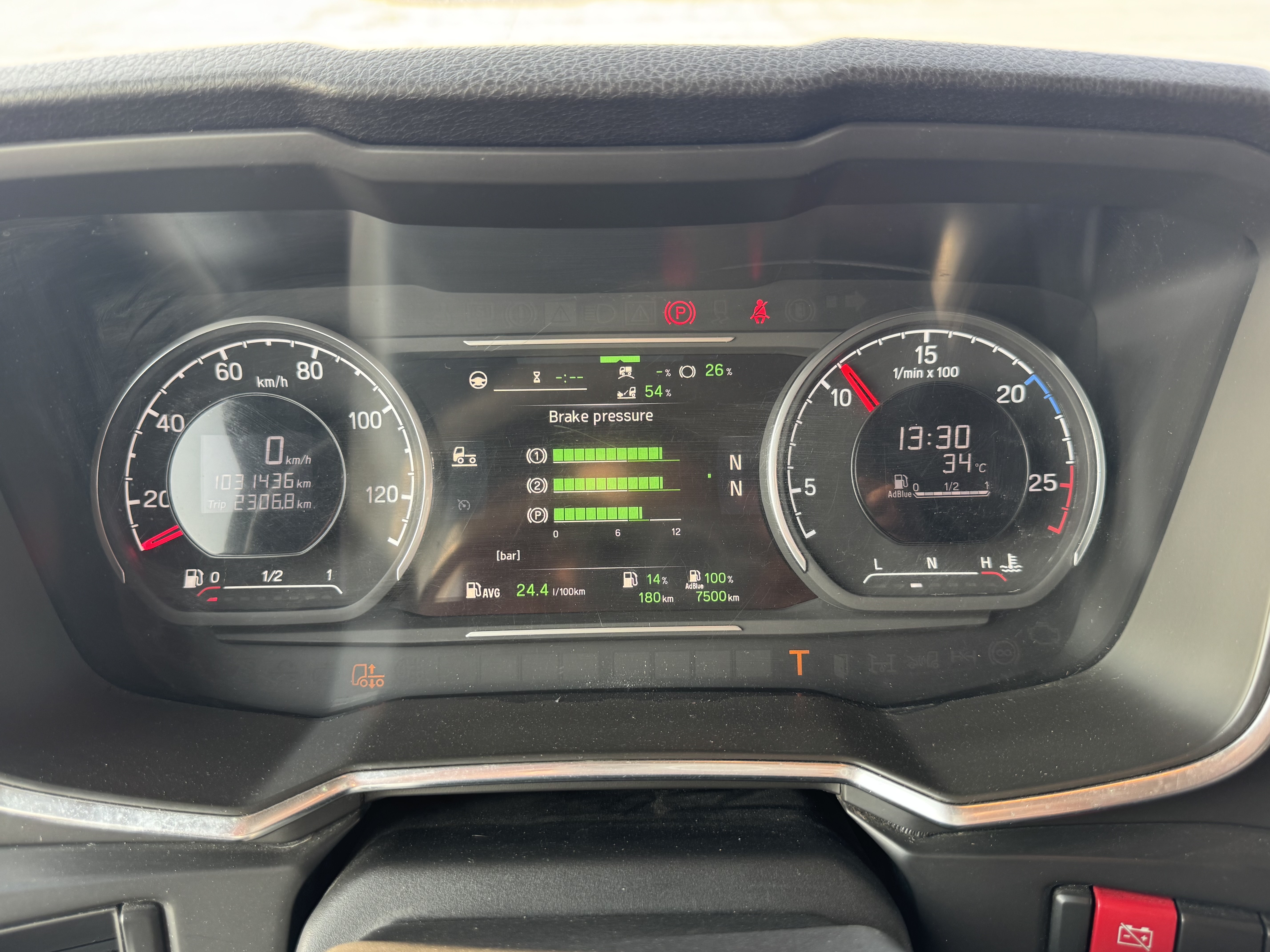 PMT-002-Scania-R410-Trailer-trucks-inspection-Cabin-Instrument-cluster-2