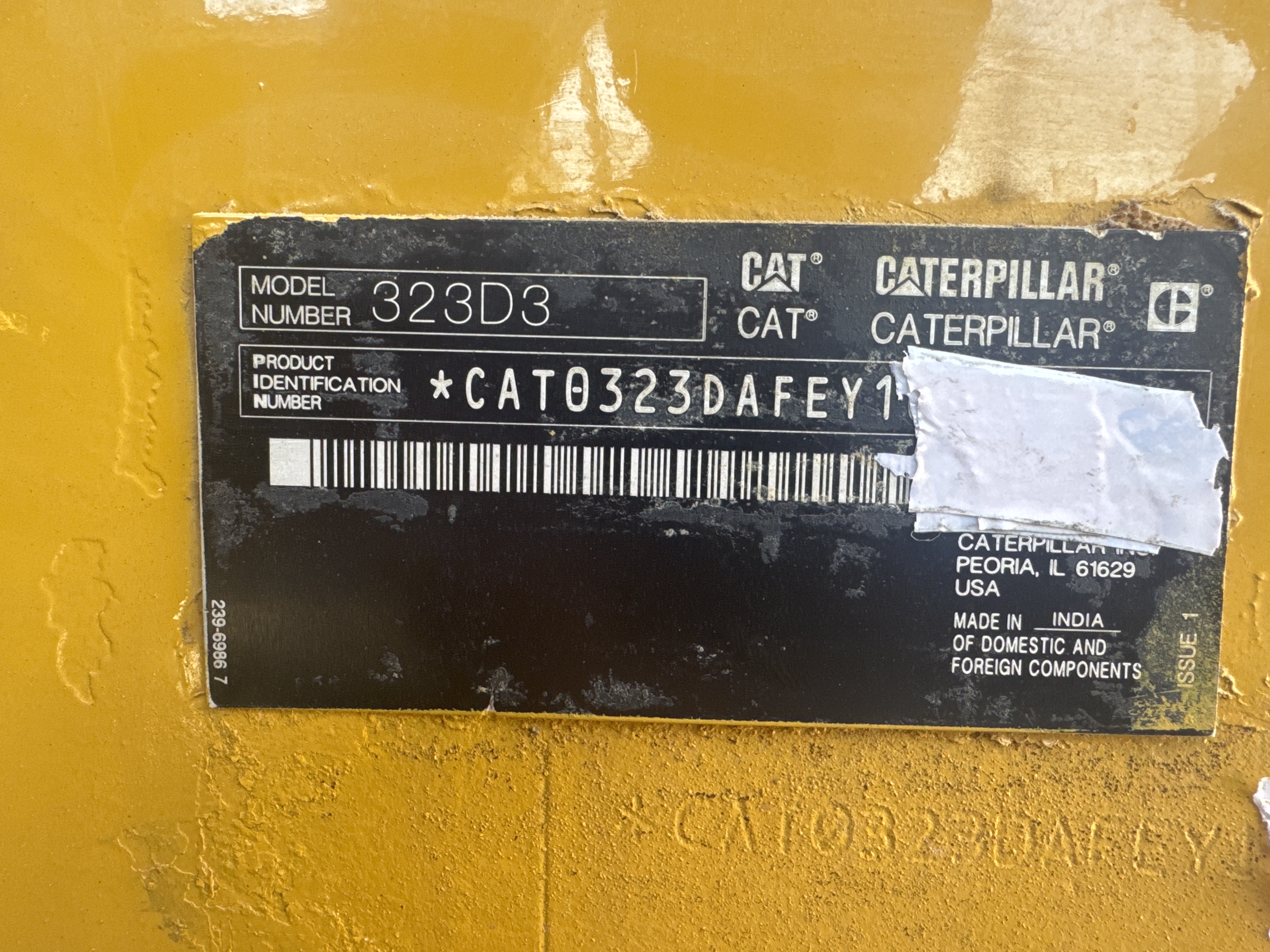 MDX-011-Cat-323D3-Medium-excavators-inspection-General-Serial-number-2