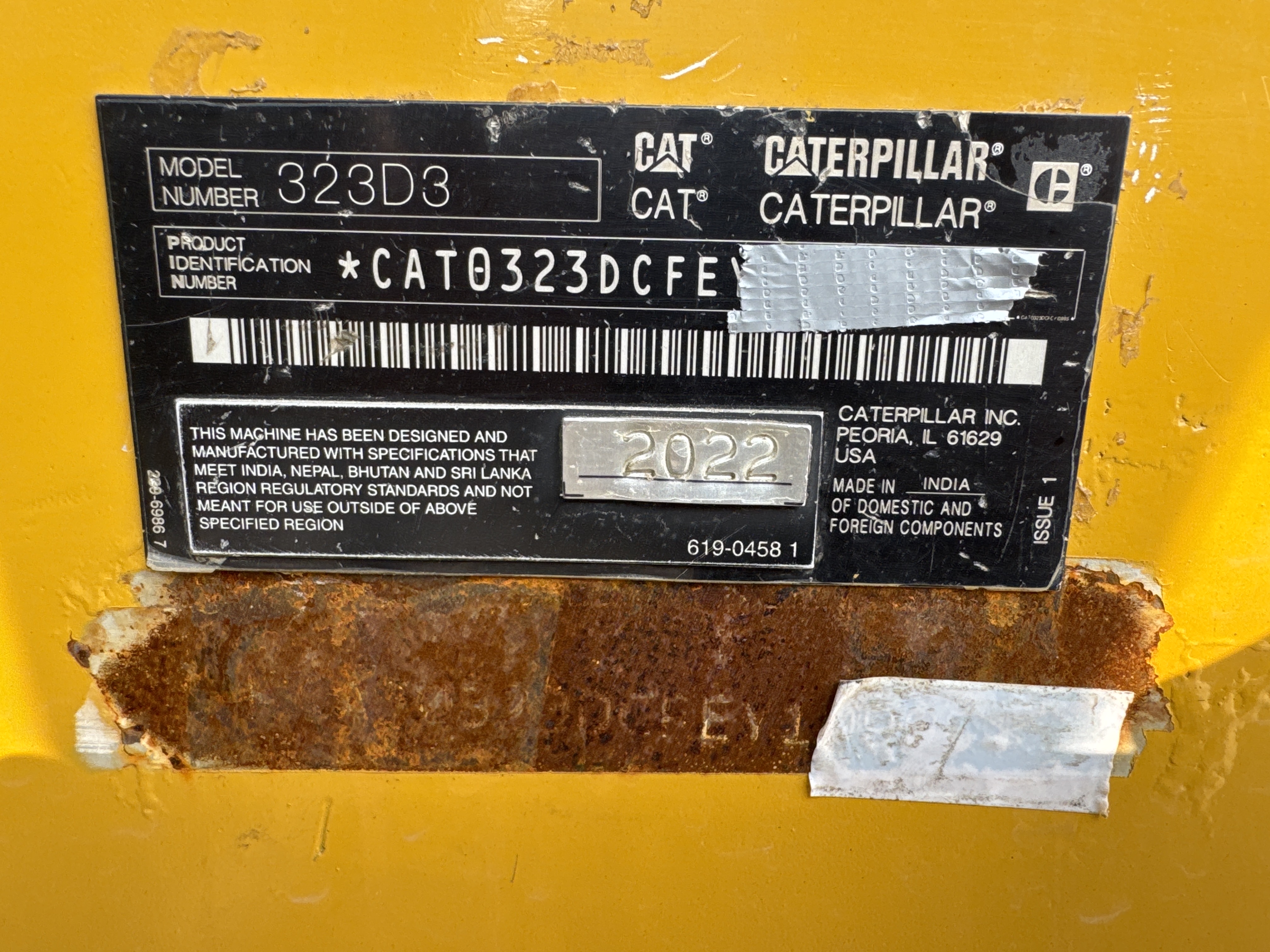 MDX-013-Cat-323D3-Medium-excavators-inspection-General-Serial-number-2