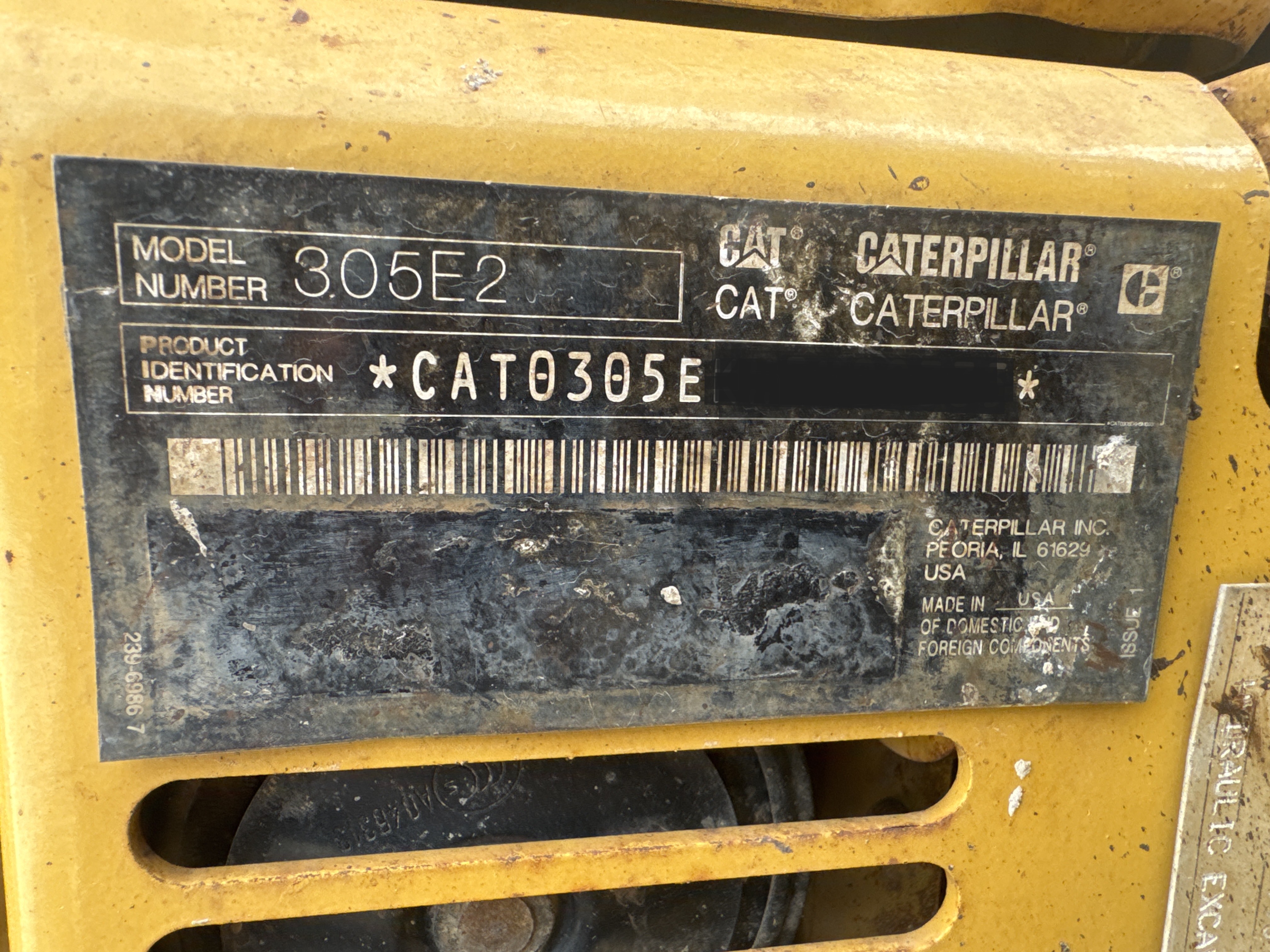 MNX-021-Cat-305E2-Mini-excavators-inspection-General-Serial-number-1