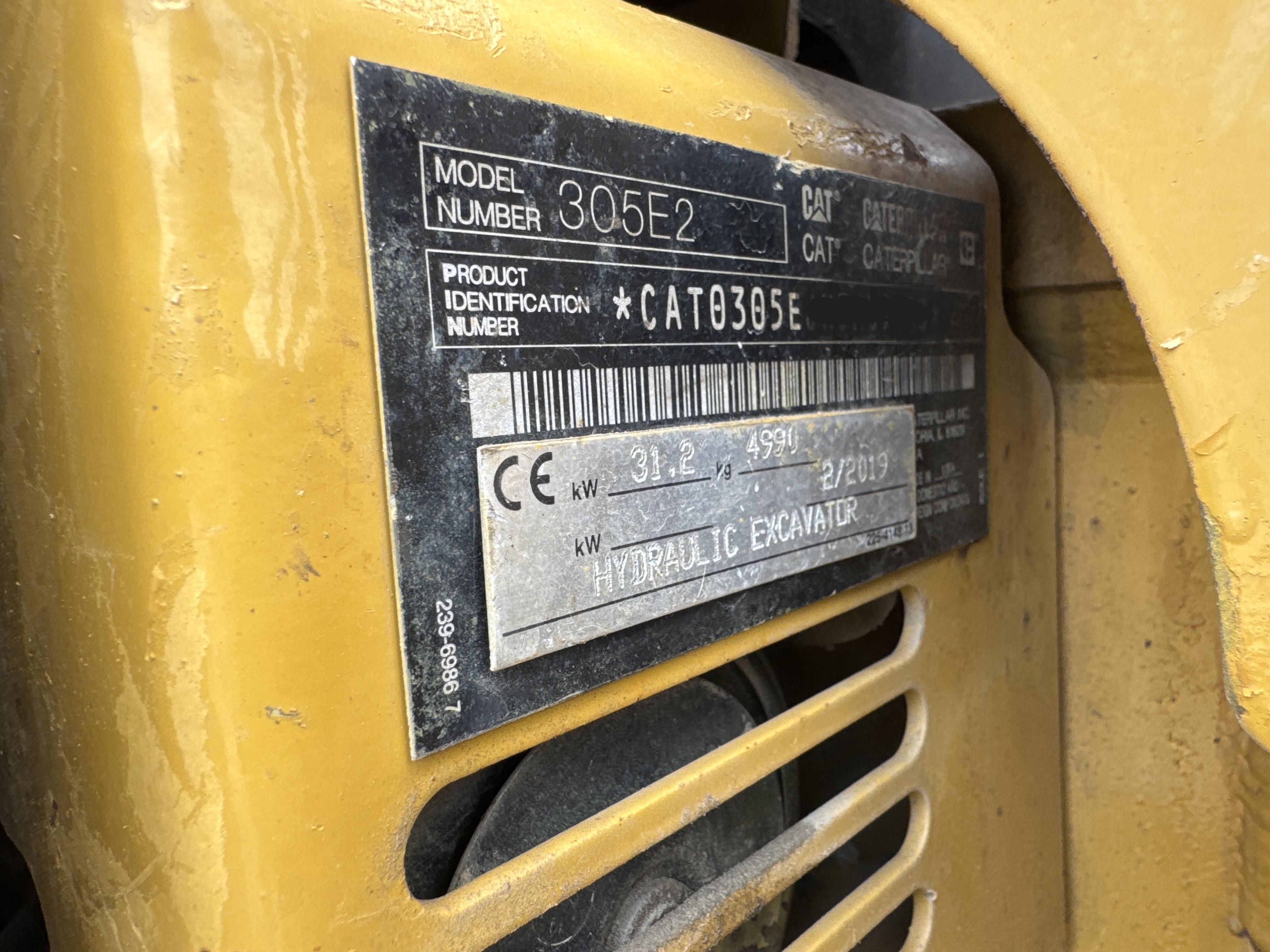 MNX-020-Cat-305E2-Mini-excavators-inspection-General-Serial-number-1