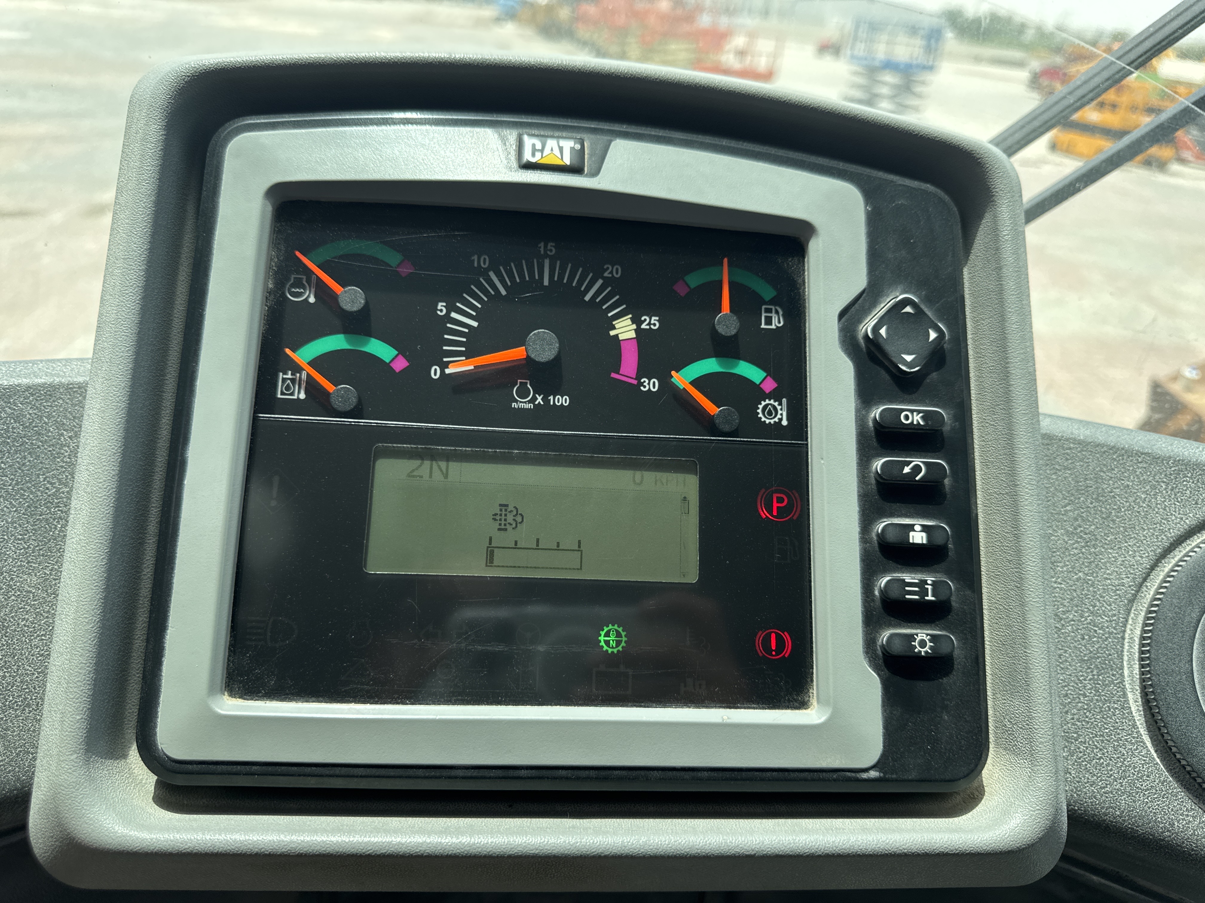 WHL-014-Cat-980K-Wheel-loaders-inspection-Cabin-Instrument-cluster-1