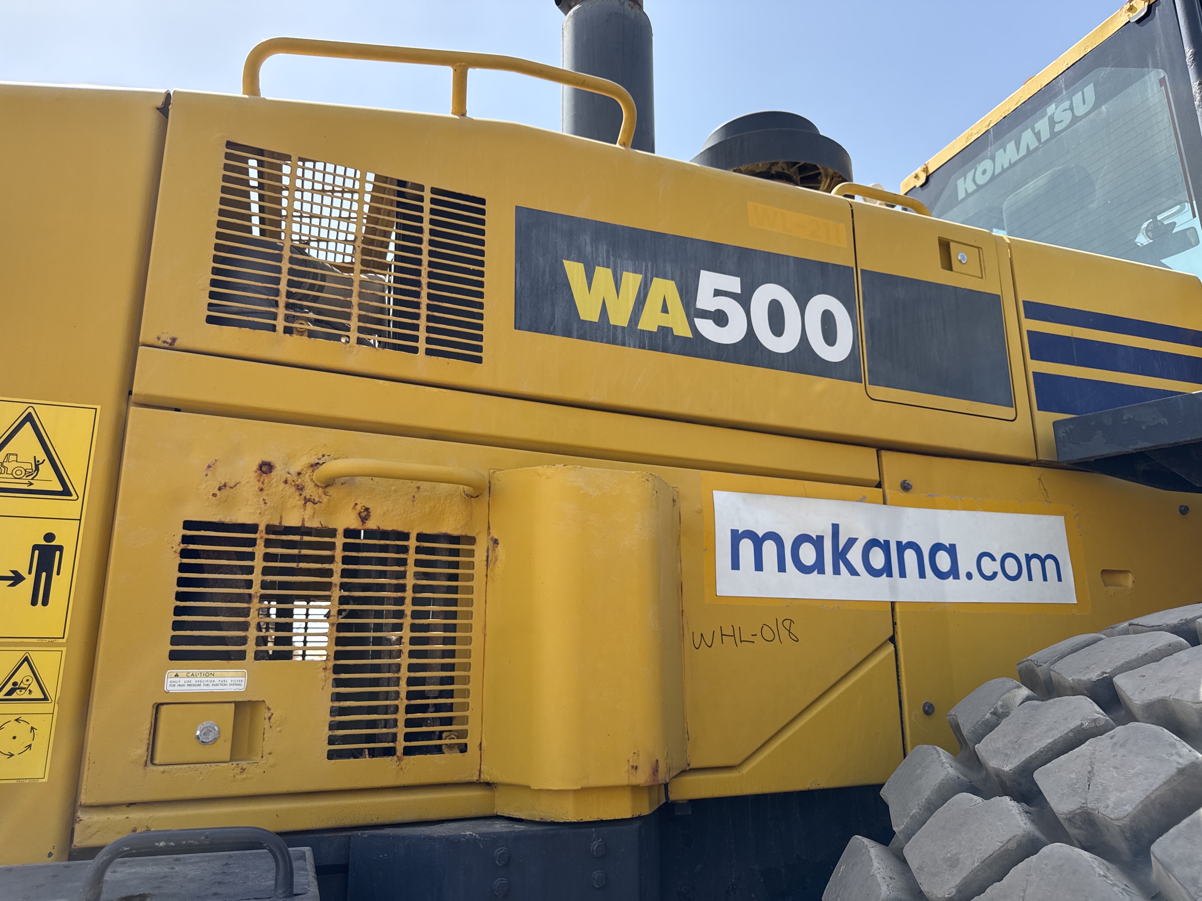 WHL-018-كوماتسو-WA500-6R-لوادر-بعجلات-فحص-الهيكل-الصبغ-1