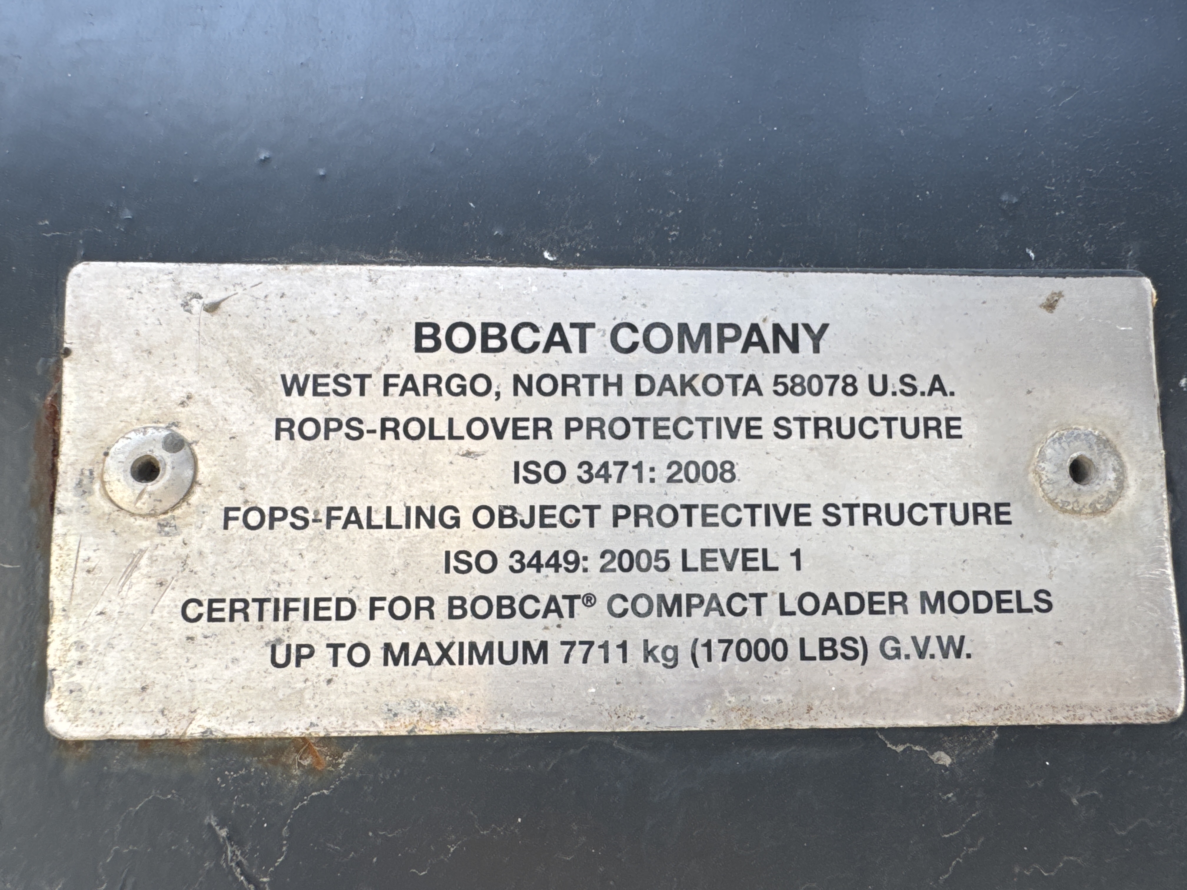 SSL-020-Bobcat-S510-Skid-steer-loaders-inspection-Safety-Rollover-protective-structure-(ROPS-/-FOPS)-4