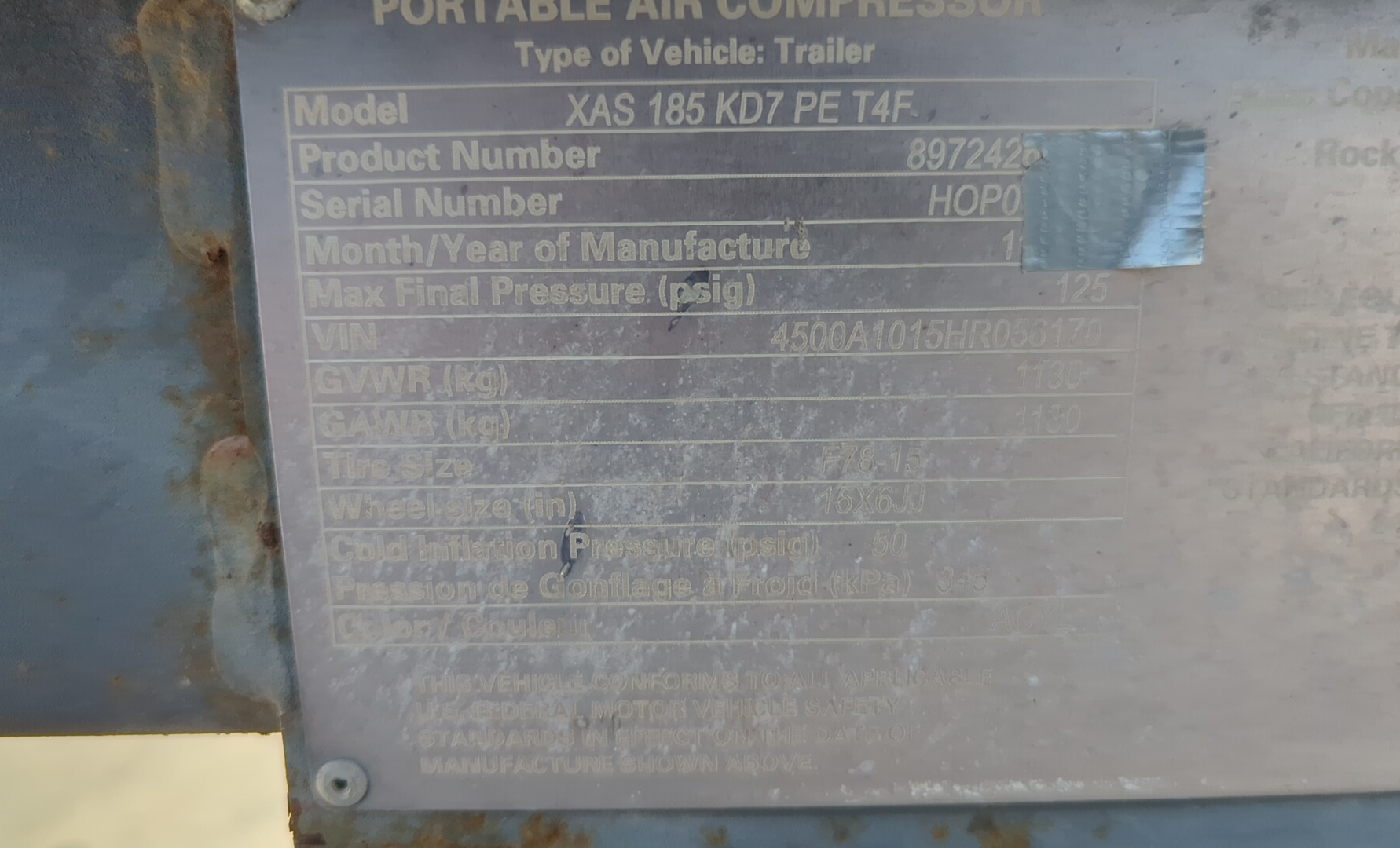 ACA-008-Atlas-Copco-XAS-185-T4F-Air-compressors-inspection-General-Serial-number-1