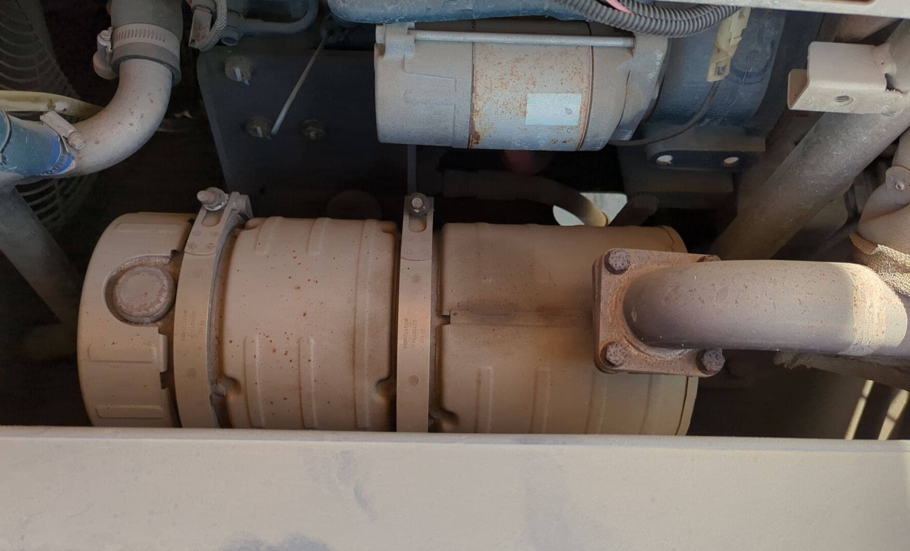 ACA-008-Atlas-Copco-XAS-185-T4F-Air-compressors-inspection-Engine-Exhaust-system-1