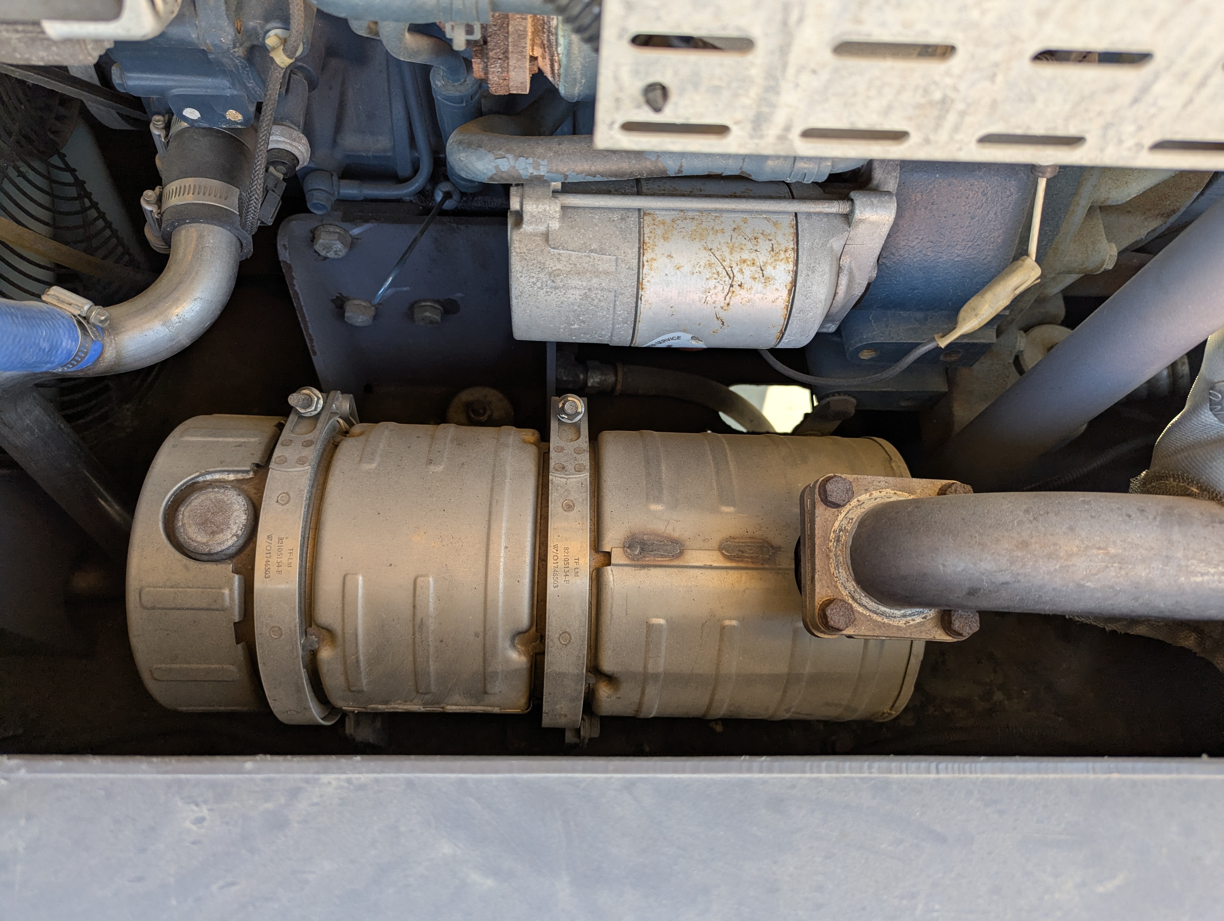 ACA-017-Atlas-Copco-XAS-185-T4F-Air-compressors-inspection-Engine-Exhaust-system-1