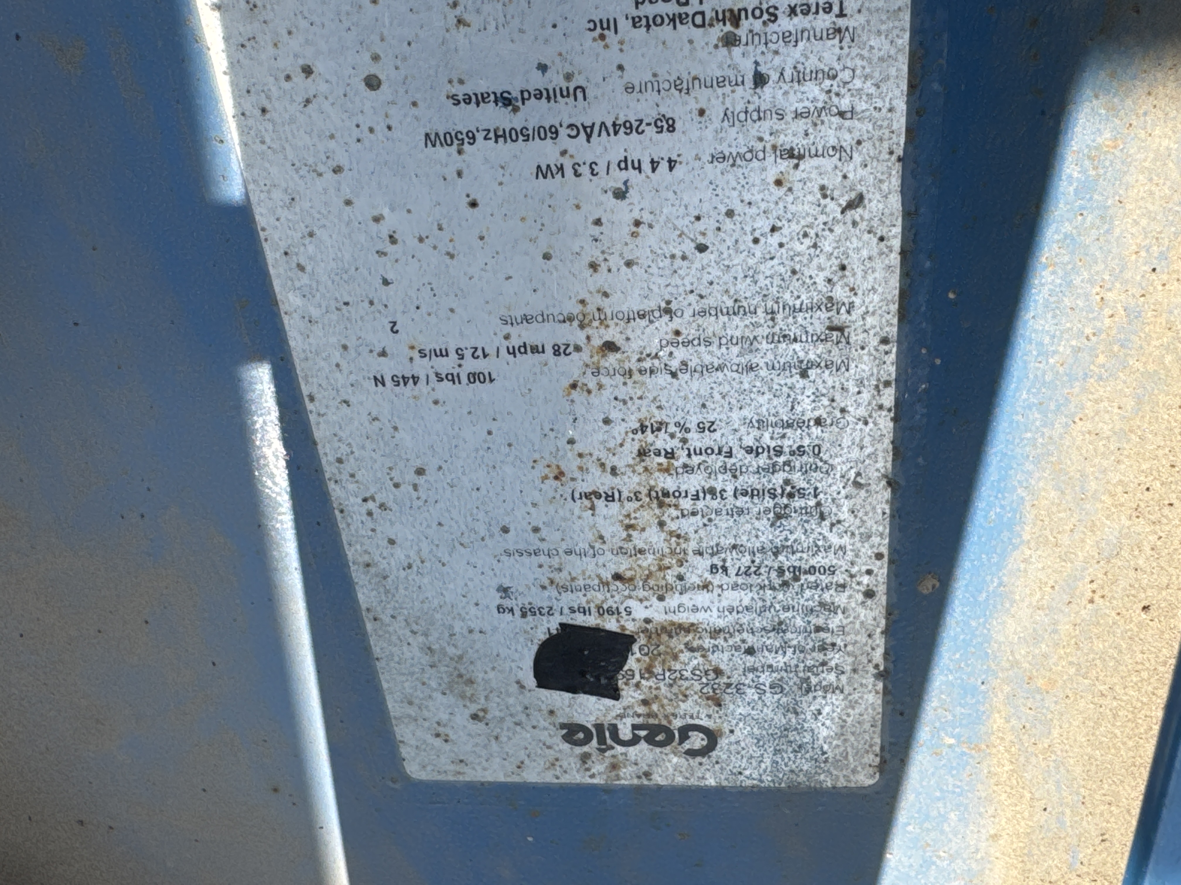 SLA-004-Genie-GS-3232-Scissor-lifts-inspection-General-Serial-number-1