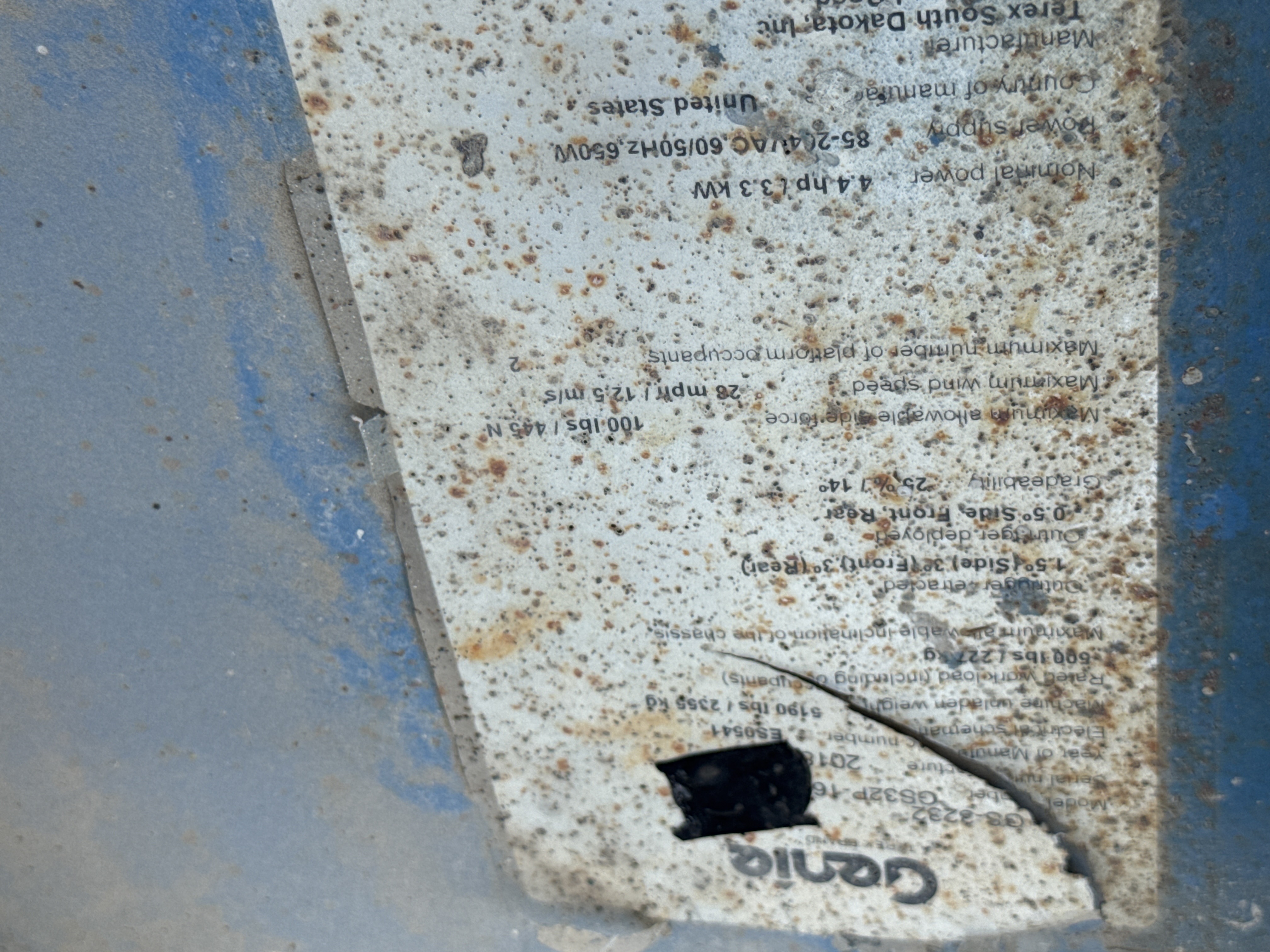 SLA-005-Genie-GS-3232-Scissor-lifts-inspection-General-Serial-number-1