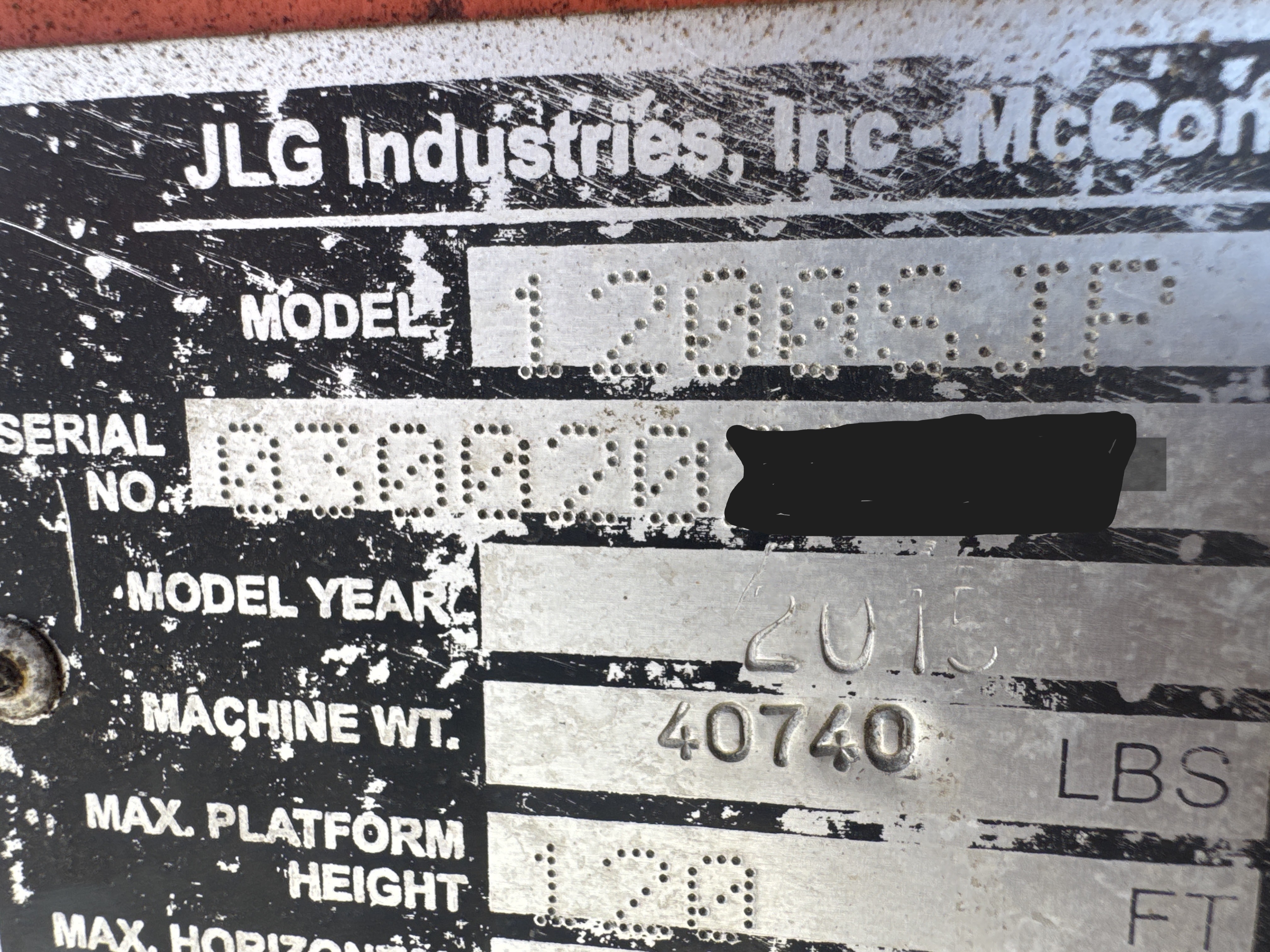BLA-004-JLG-1200SJP-Boom-lifts-inspection-General-Serial-number-1