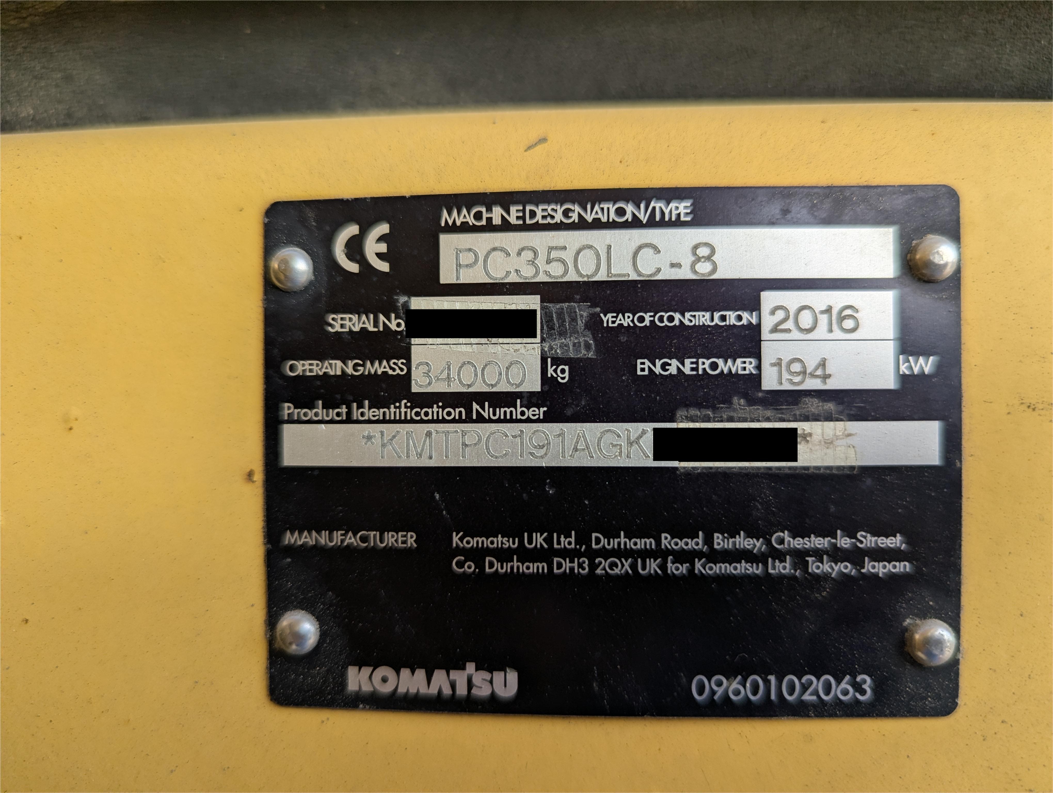 MDX-012-Komatsu-PC350LC-8-Medium-excavators-inspection-General-Serial-number-2