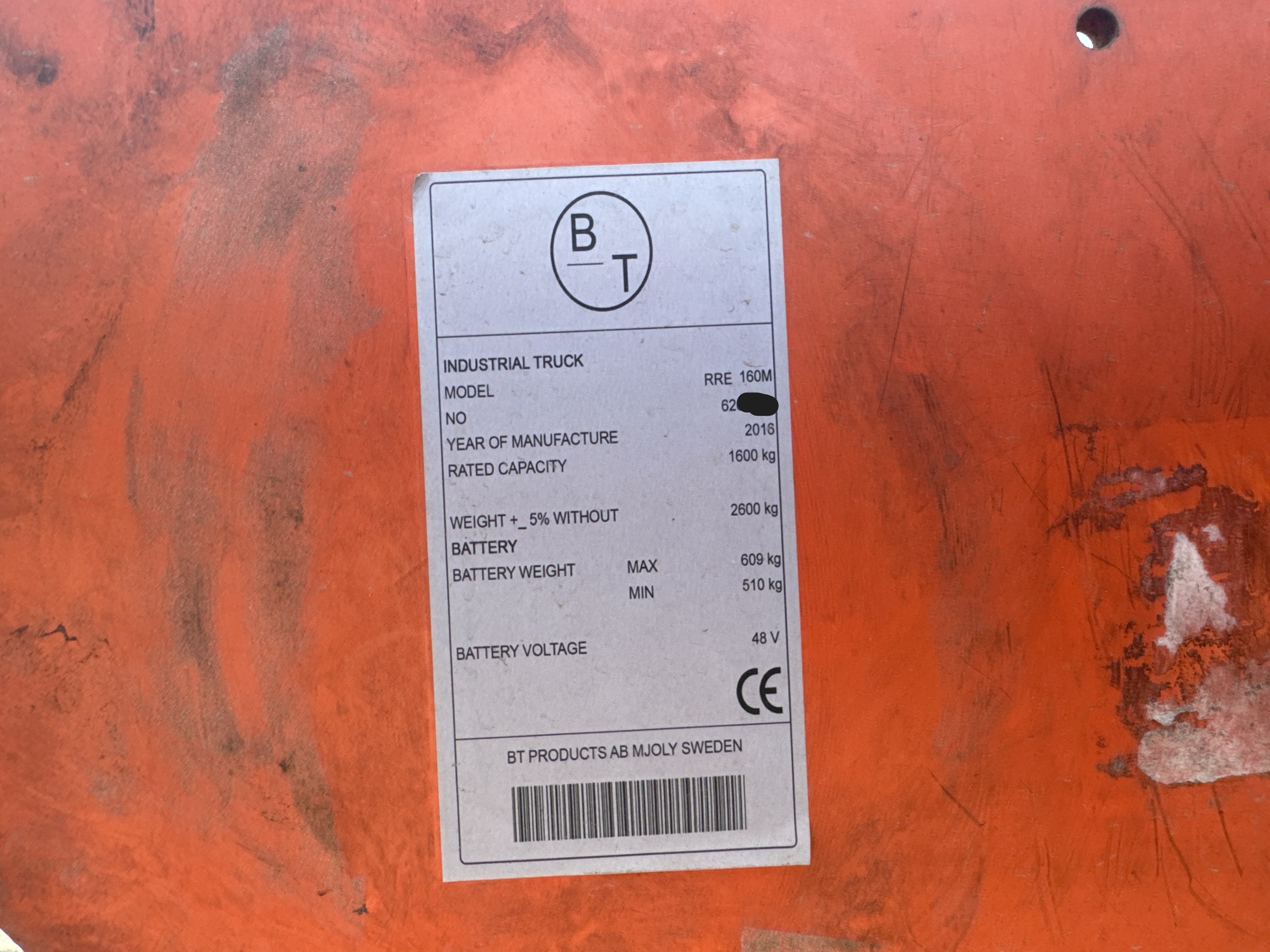 RTM-003-Toyota-Reflex-RRE160M-Reach-trucks-inspection-General-Serial-number-2