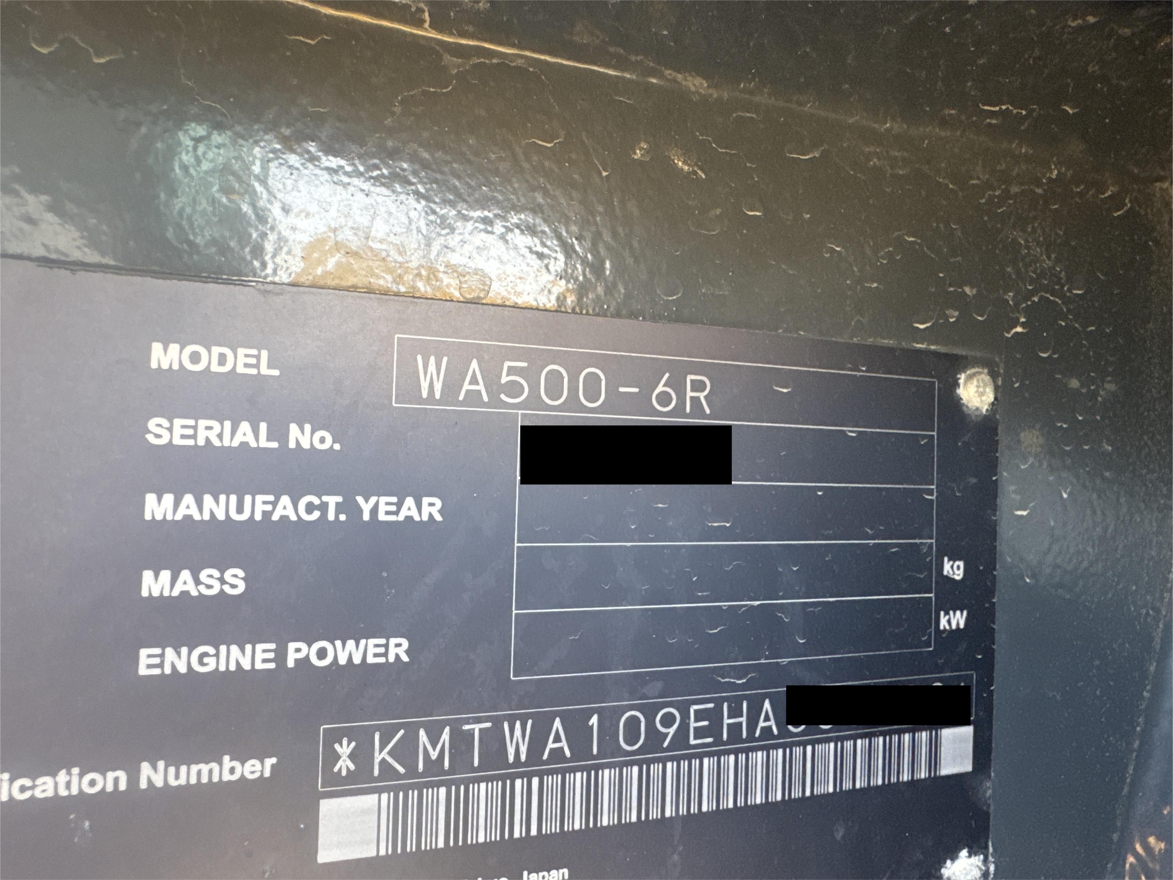 WHL-018-كوماتسو-WA500-6R-لوادر-بعجلات-فحص-نظرة-عامة-الرقم-التسلسلي-1