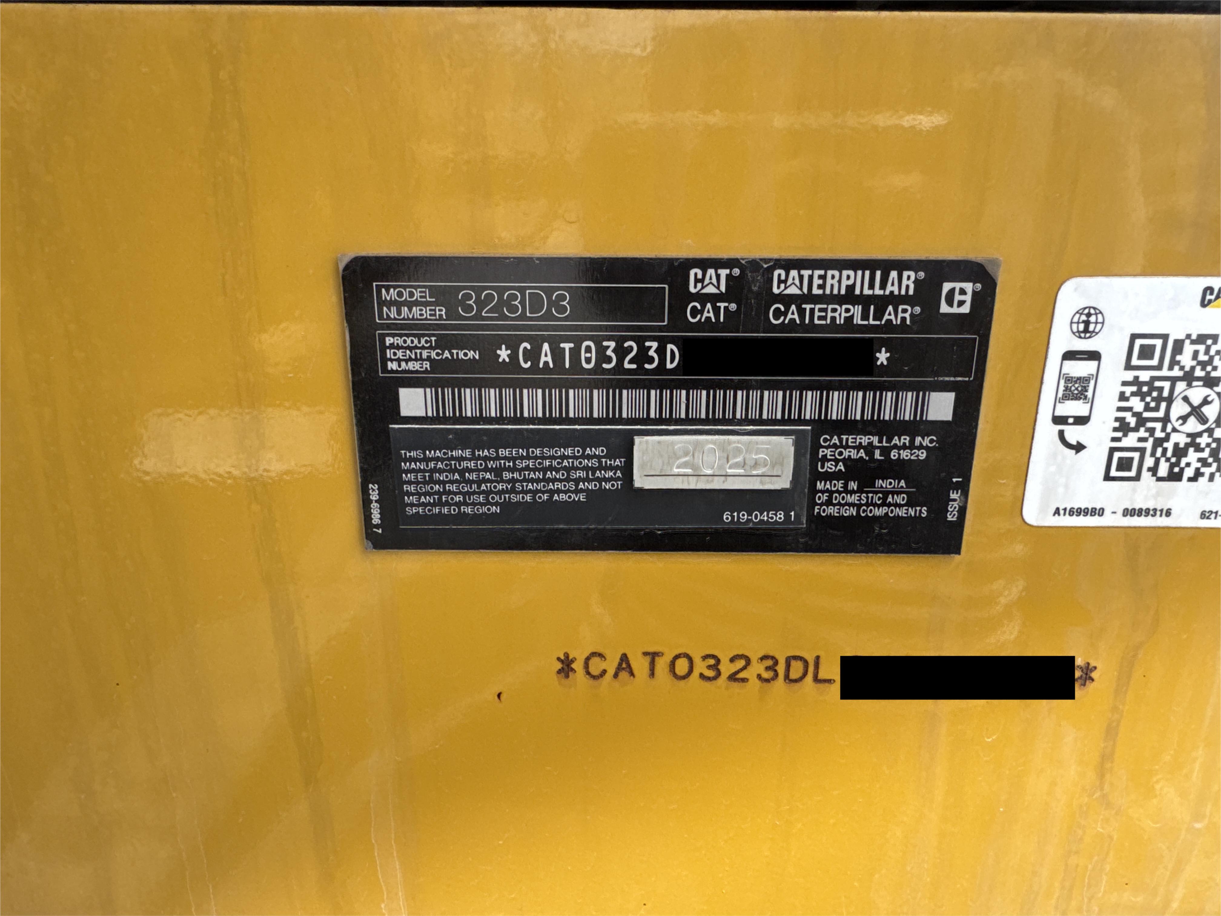 MDX-021-Cat-323D3-Medium-excavators-inspection-General-Serial-number-1