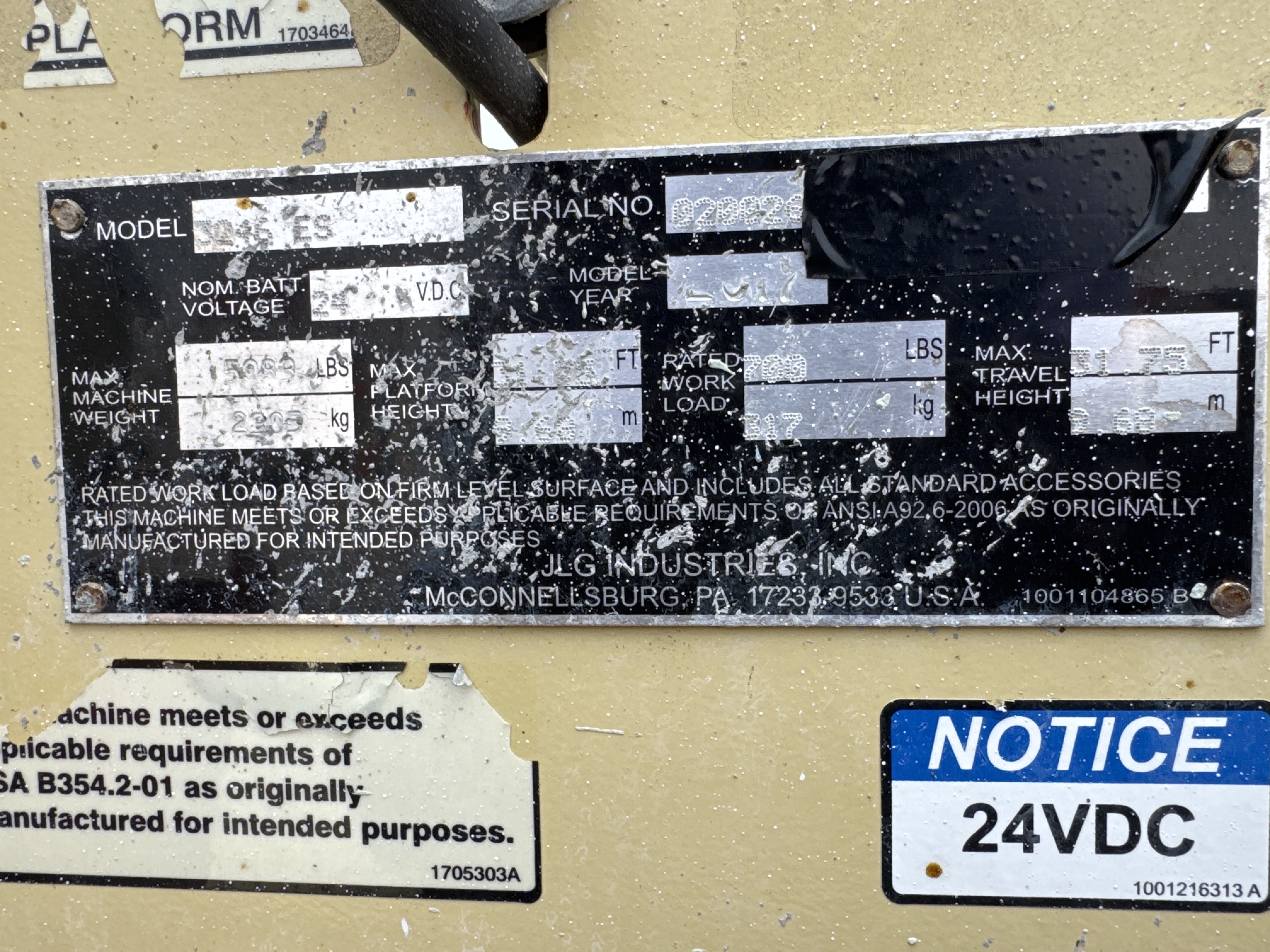 SLA-017-JLG-3246ES-Scissor-lifts-inspection-General-Serial-number-1
