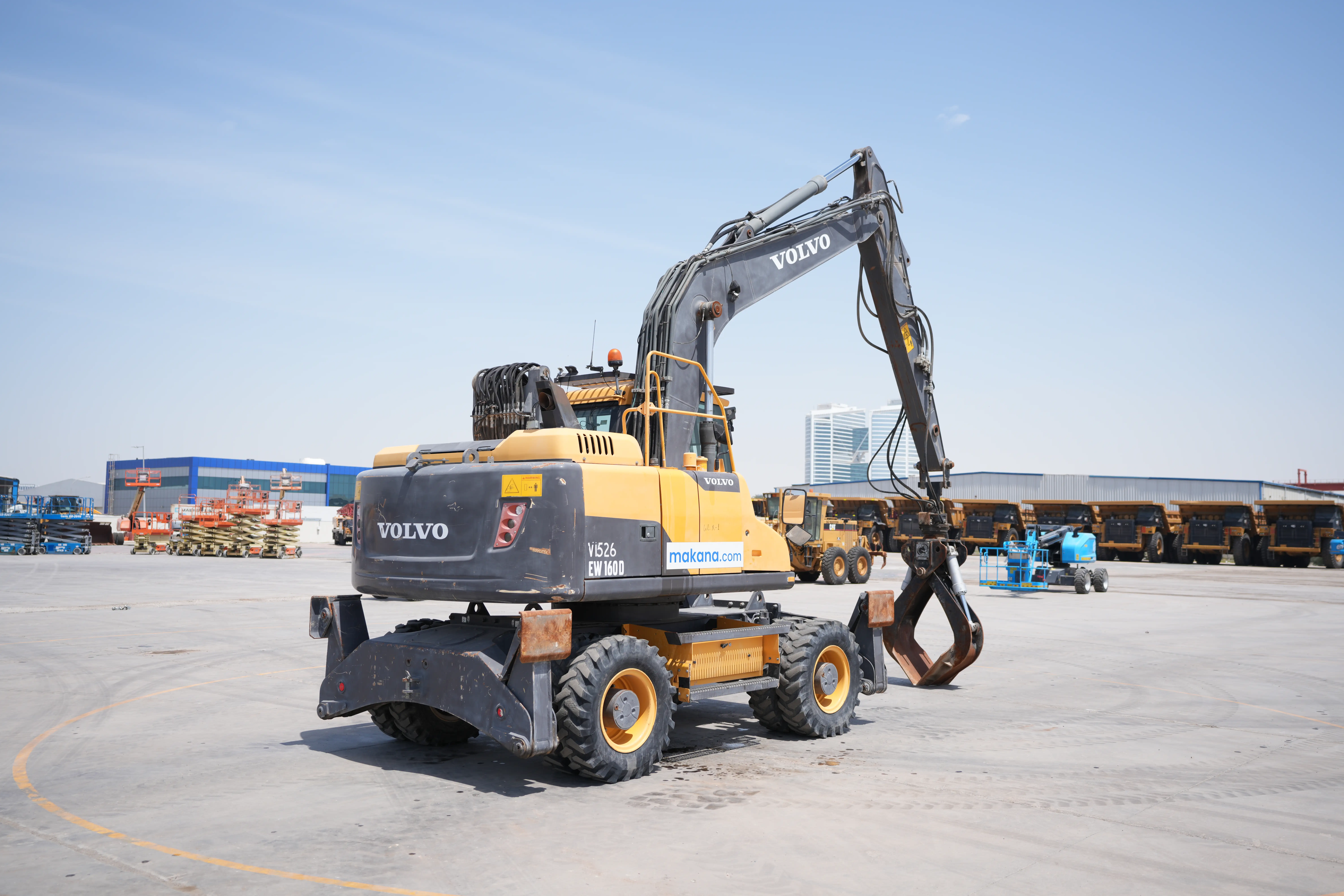 Product-Volvo EW160D wheel excavator with grab-exterior