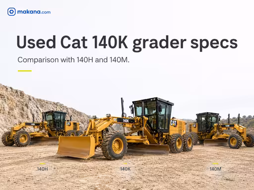 Used Cat 140K grader: specs and comparison with 140H and 140M