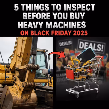 5 Things to inspect before you buy heavy machine on Black Friday 2025