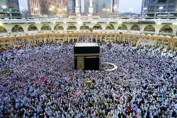 New airport in Makkah, and the heavy equipment behind it