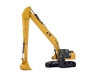 Long boom excavators