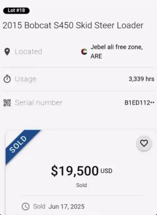 ملخص مزادات المعدات الثقيلة على مكنة لعام 2025 - 2