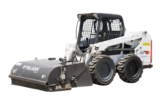 2018 Bobcat S550 skid steer loader with Paladin broom