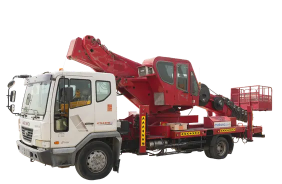 2009 Tata Daewoo Novus 4x2 truck mounted boom lift