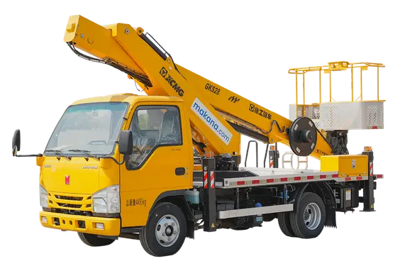 2025 XCMG GKS28 boom lift on Isuzu 4x2 flatbed truck